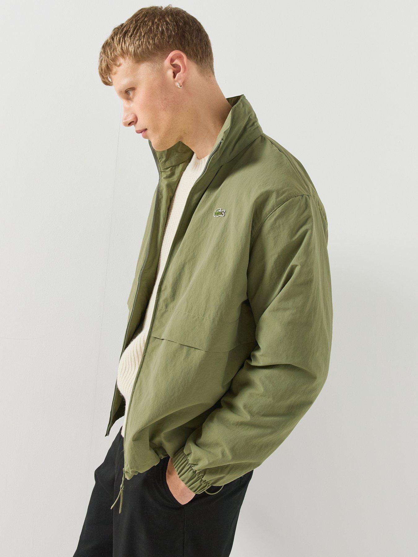 Image 1 of 6 of Lacoste Water Repellent Lightweight Windbreaker - Khaki