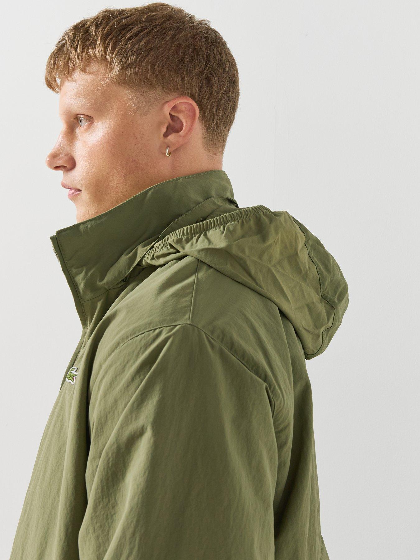 Image 4 of 6 of Lacoste Water Repellent Lightweight Windbreaker - Khaki