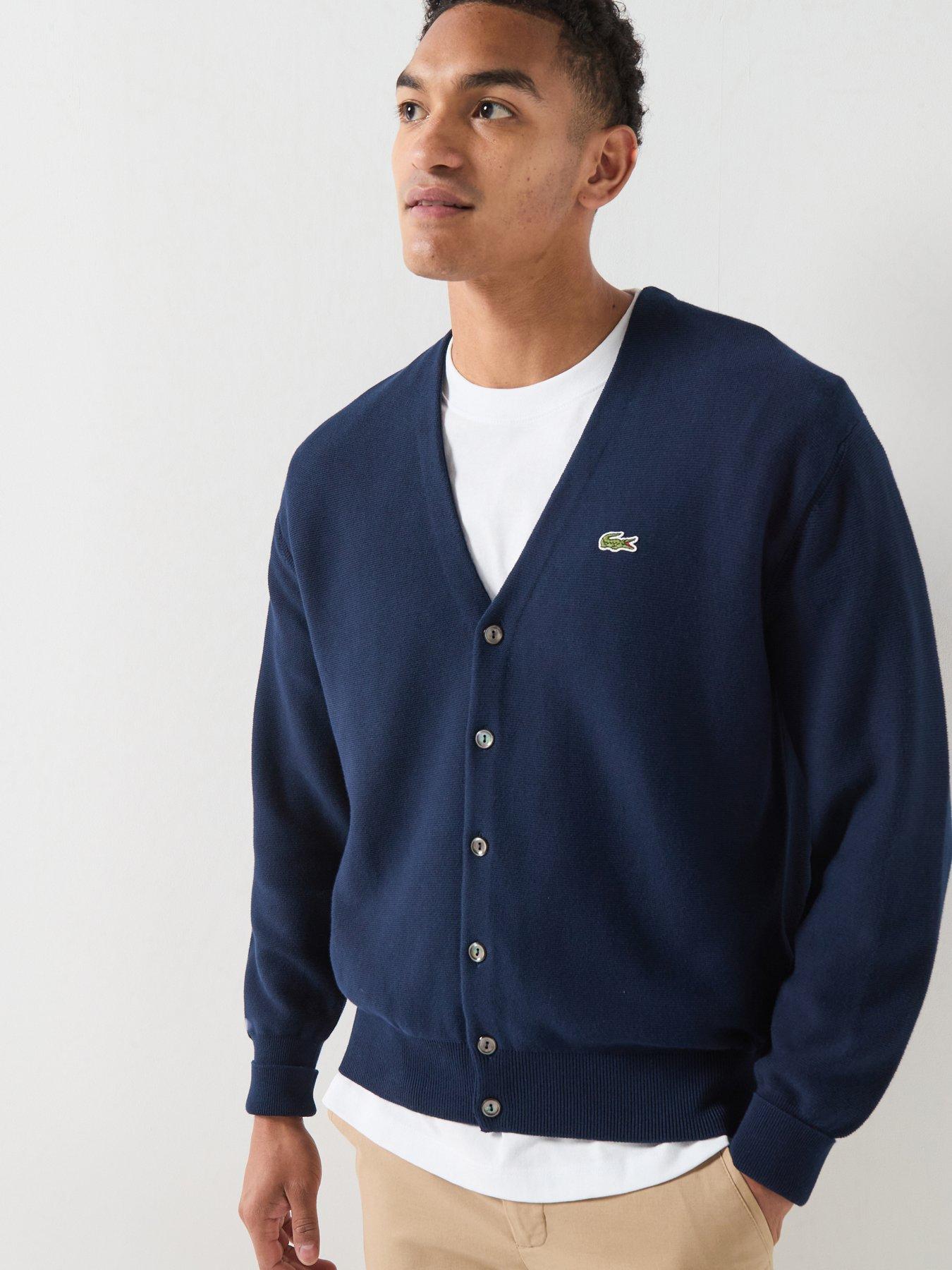 Lacoste Men's Knitted Button Through Cardigan - Navy