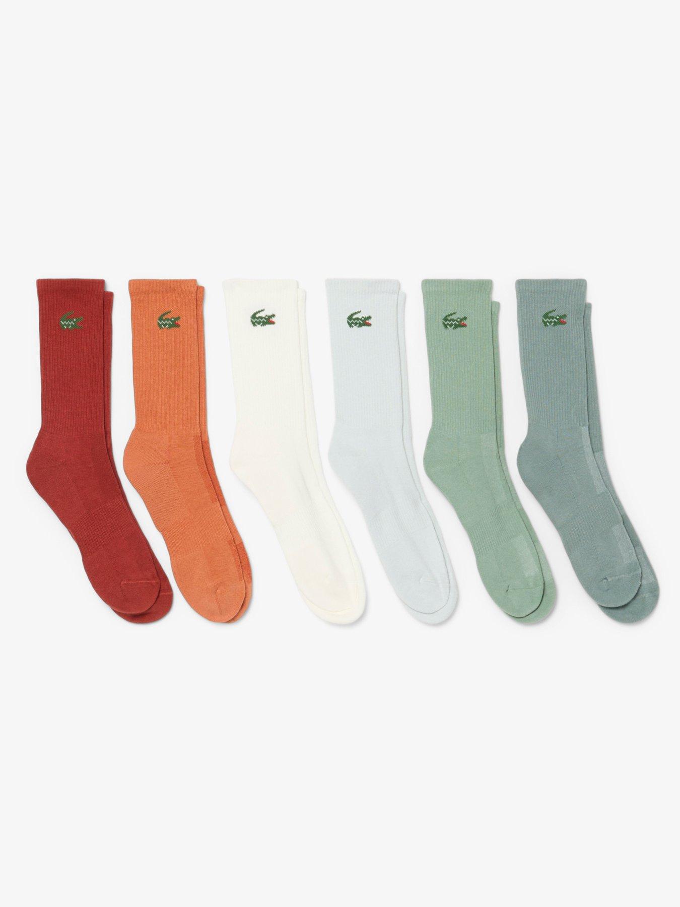 Lacoste 6 Pack Crew Socks - Multi