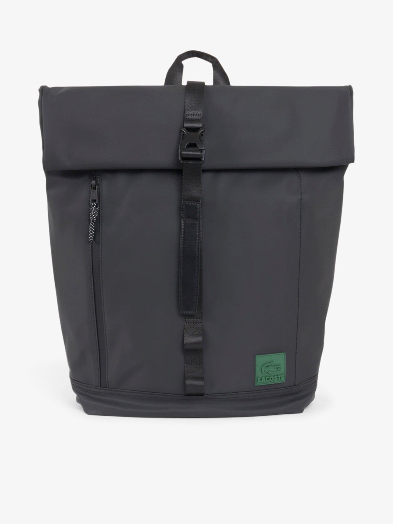 Lacoste Roll Top Backpack - Black