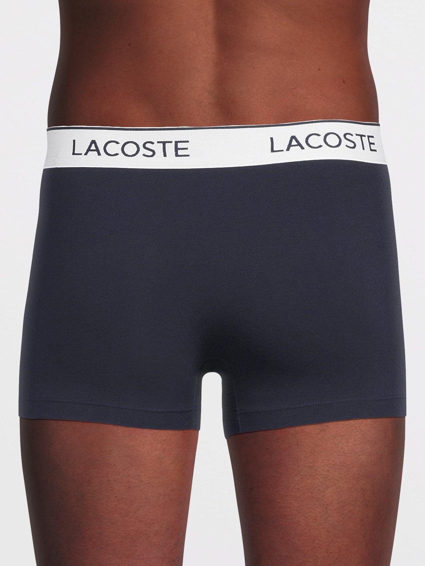 Image 3 of 3 of Lacoste 3 Pack Cotton Stretch Trunks - Navy