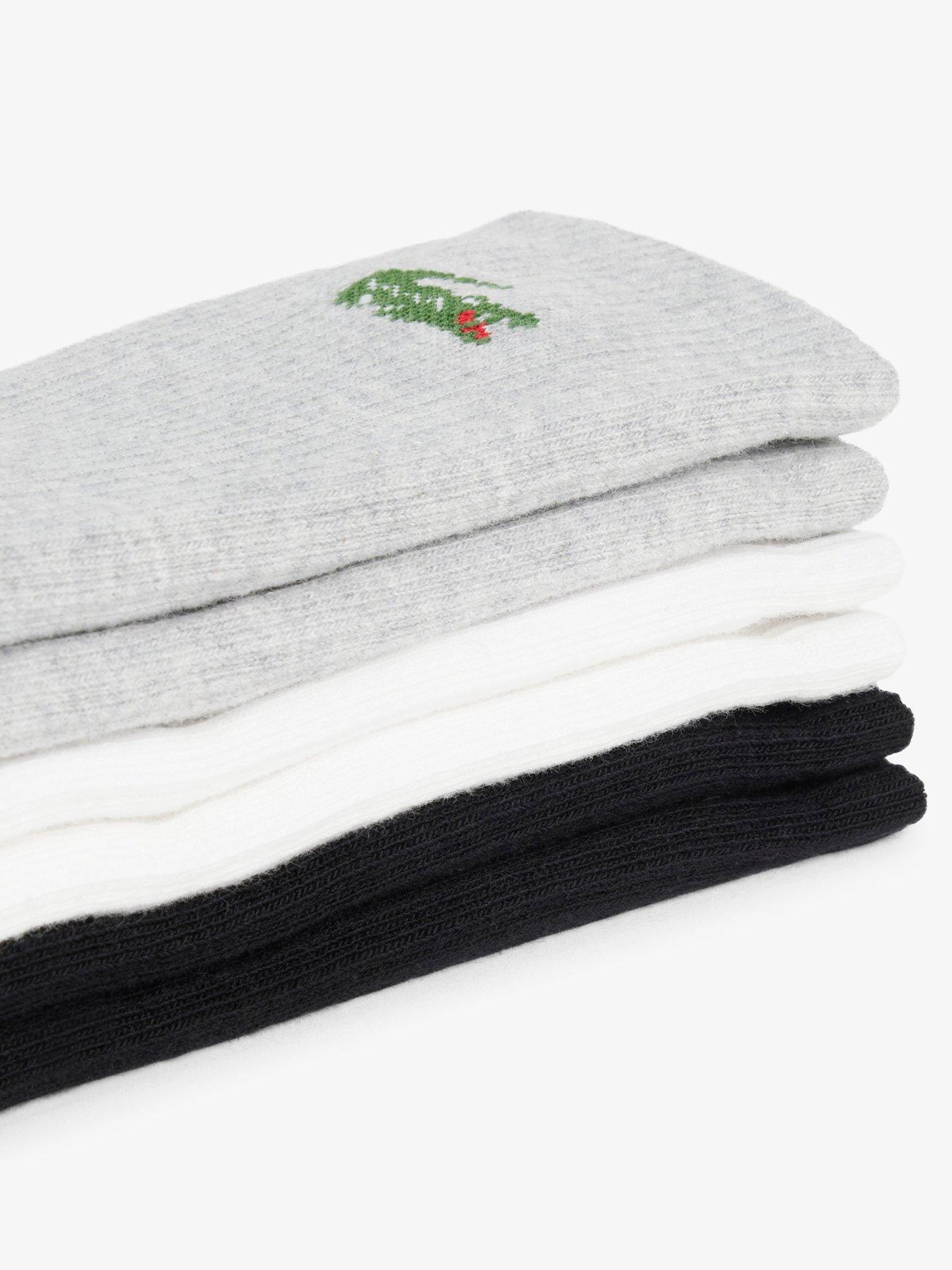 Image 2 of 3 of Lacoste 3 Pack Crew Socks - Multi