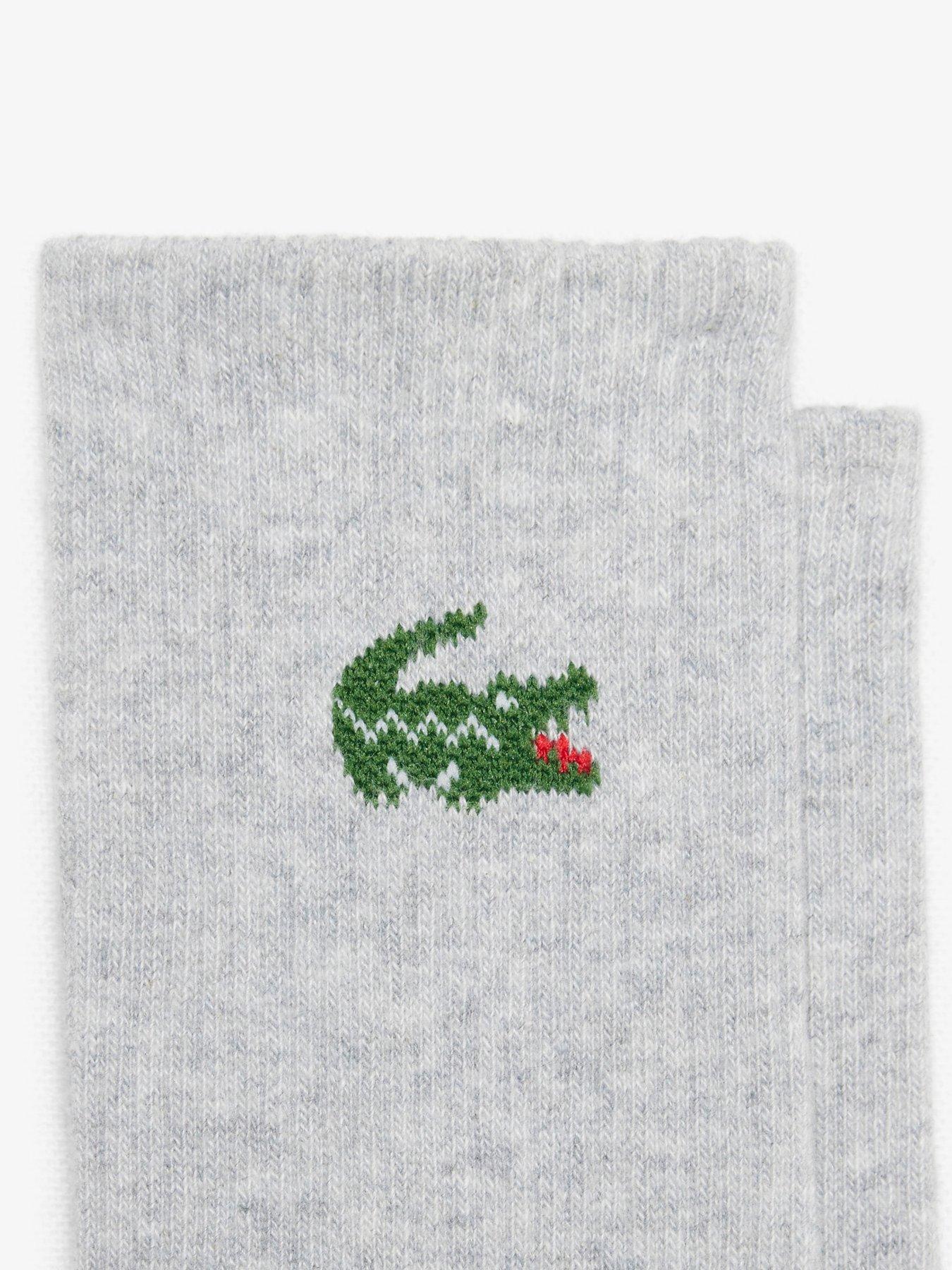 Image 3 of 3 of Lacoste 3 Pack Crew Socks - Multi