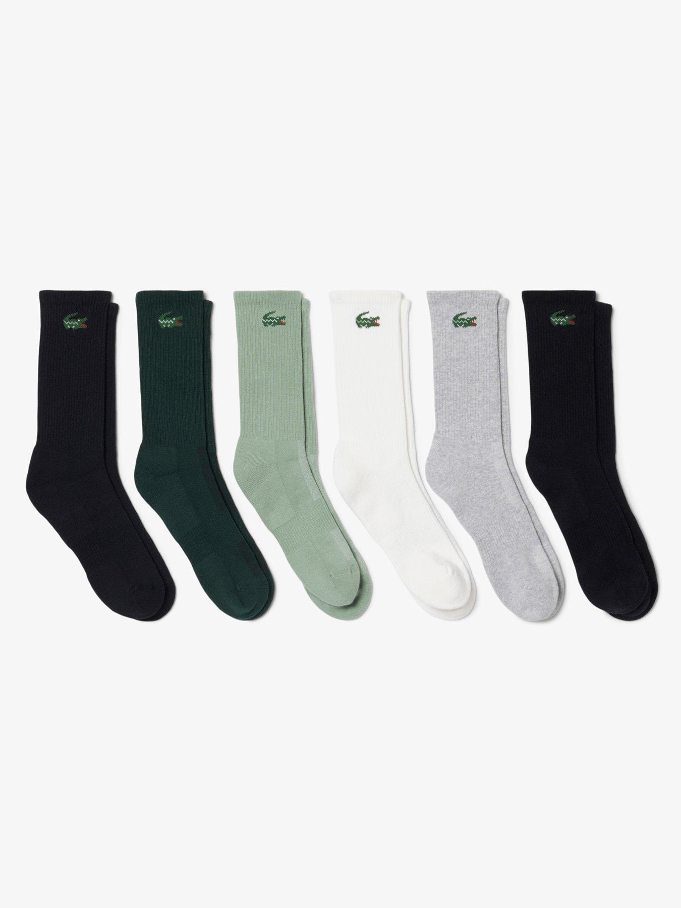 Lacoste 6 Pack Crew Socks - Multi
