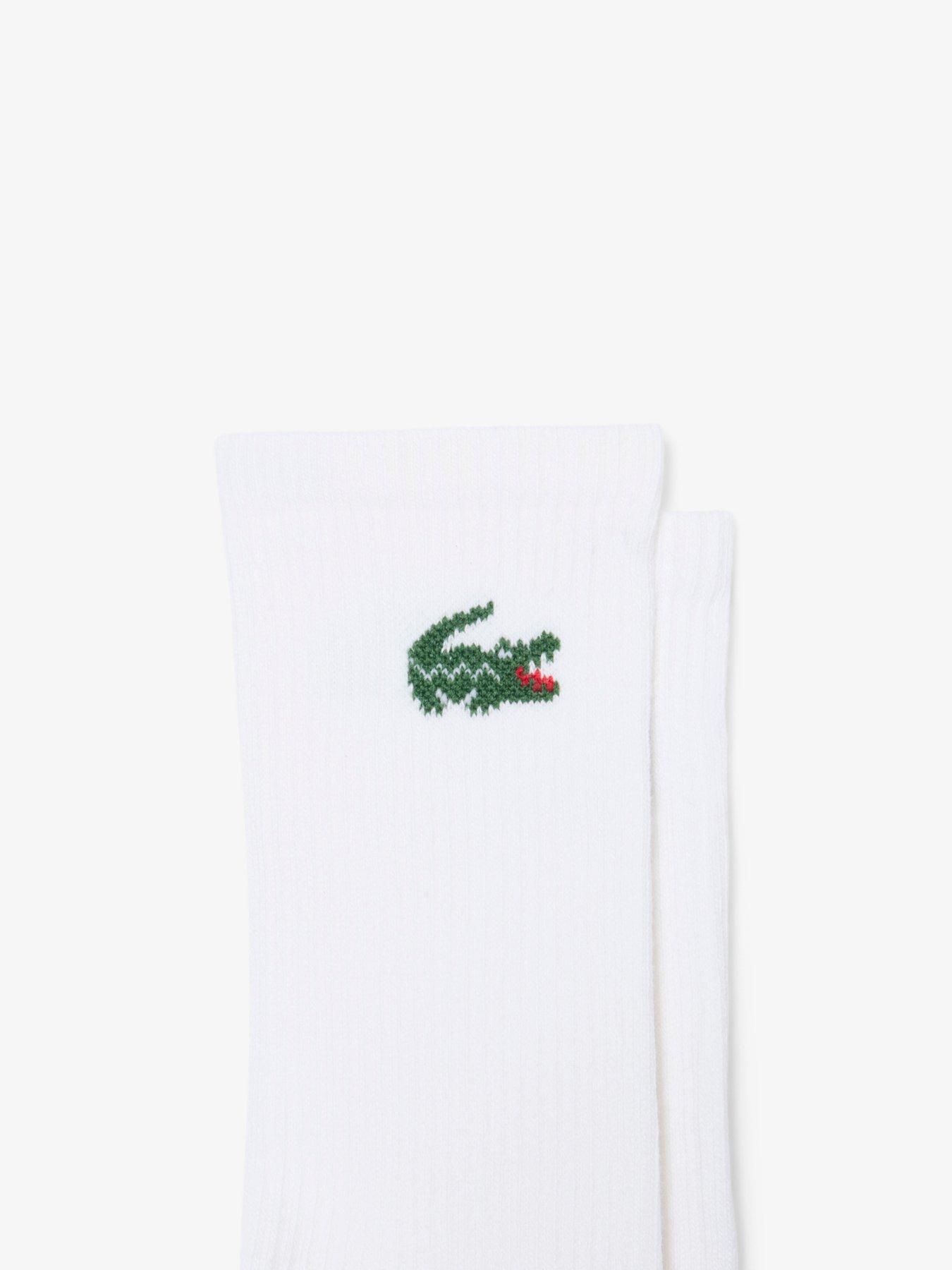 Image 3 of 3 of Lacoste Lacoste 6 Pack Crew Socks - White