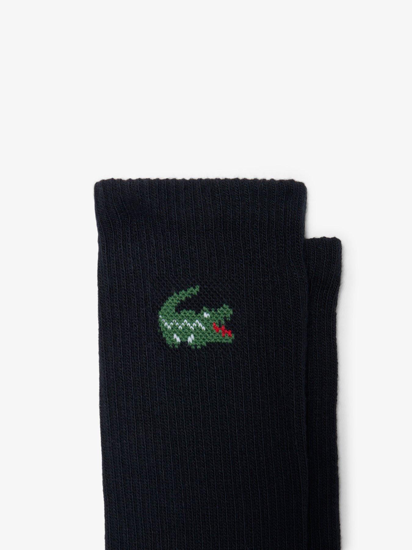 Image 3 of 3 of Lacoste Lacoste 6 Pack Crew Socks - Black