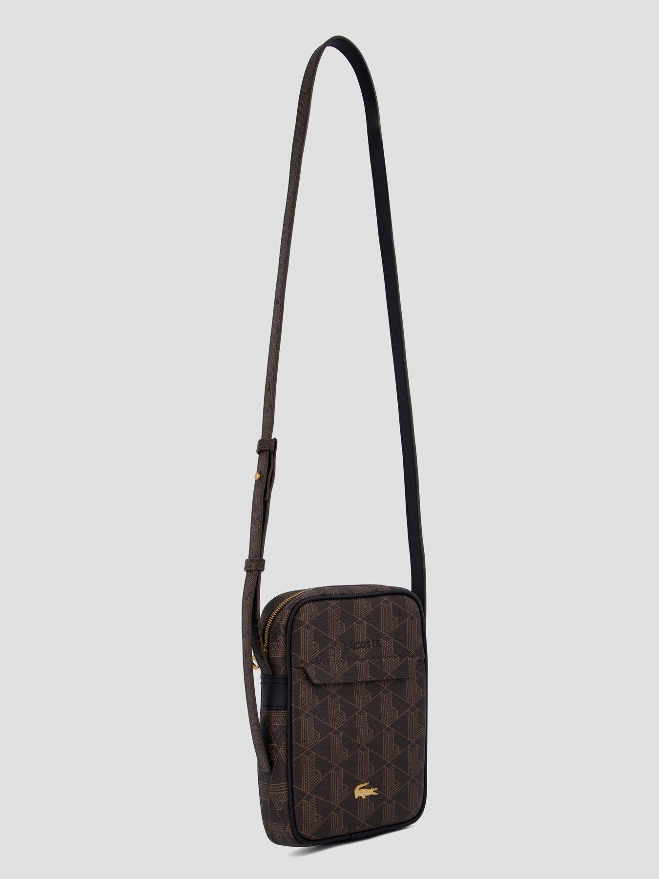Image 2 of 5 of Lacoste Monogram Cross Body Bag - Brown