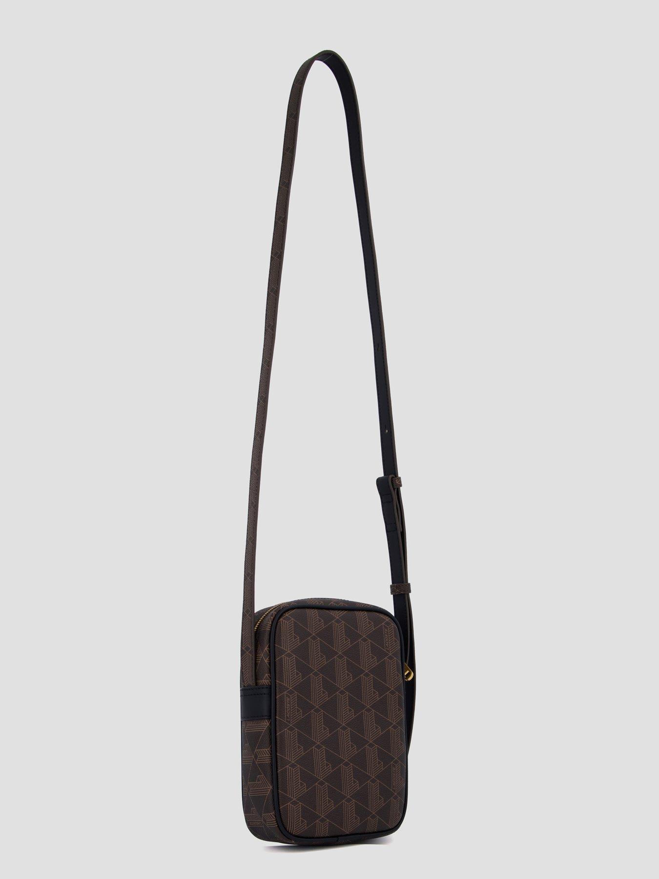 Image 3 of 5 of Lacoste Monogram Cross Body Bag - Brown