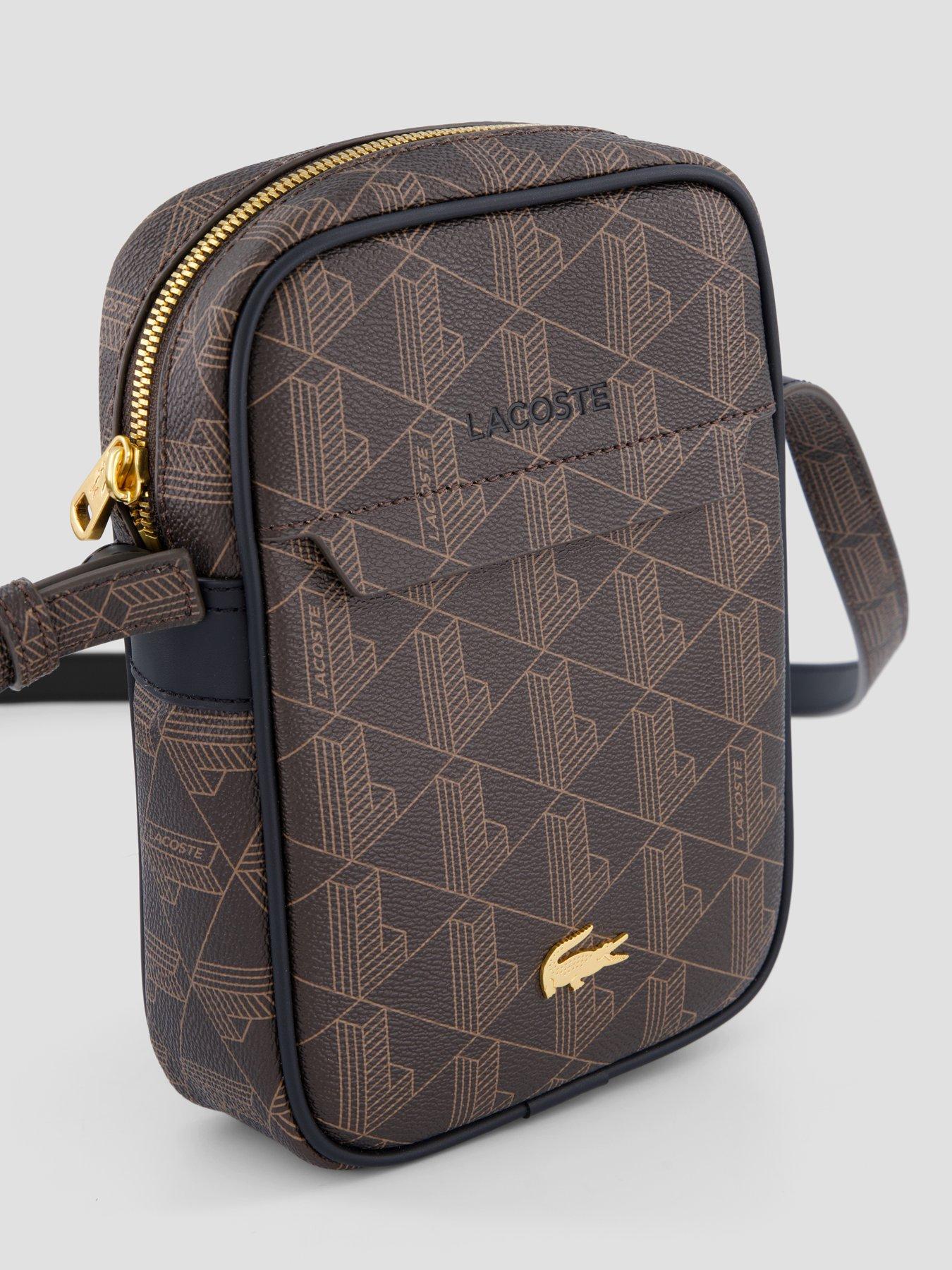 Image 4 of 5 of Lacoste Monogram Cross Body Bag - Brown