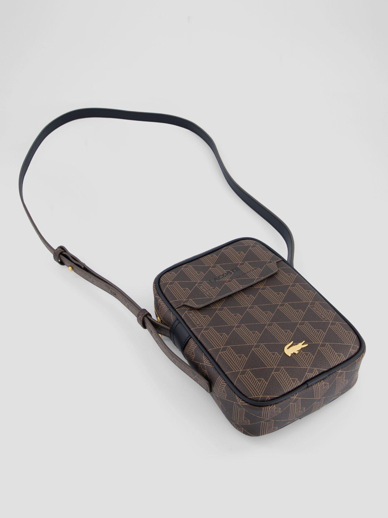 Image 5 of 5 of Lacoste Monogram Cross Body Bag - Brown