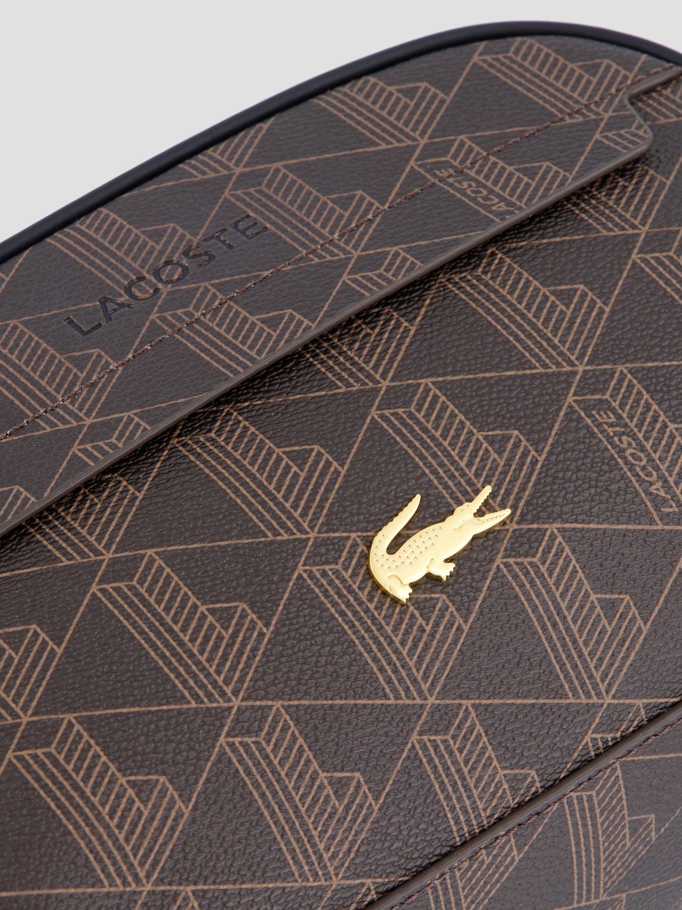 Image 3 of 4 of Lacoste Monogram Wash Bag - Brown