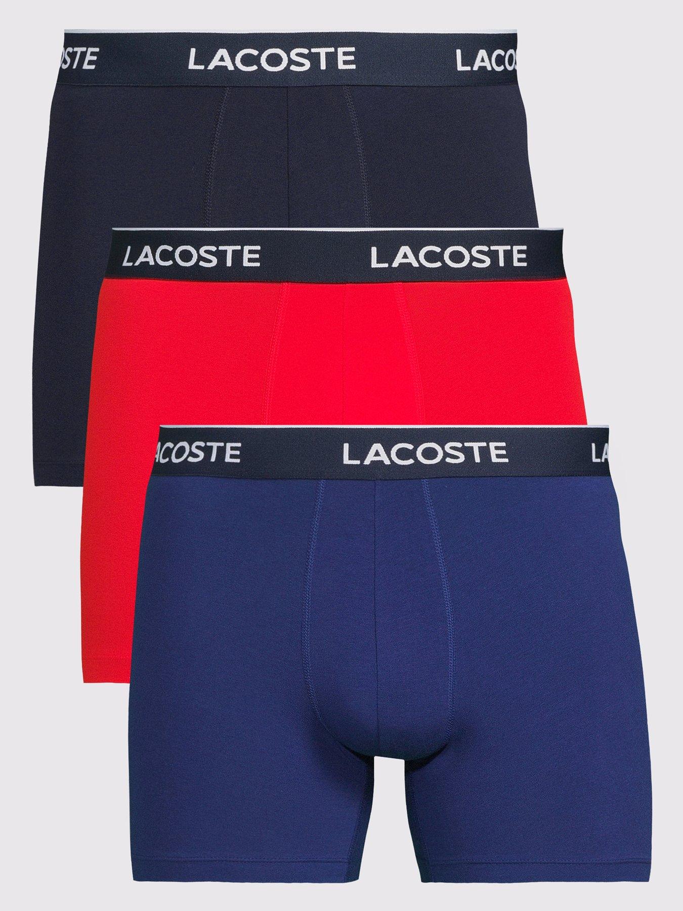 Lacoste 3 Pack Cotton Stretch Boxer Briefs - Multi