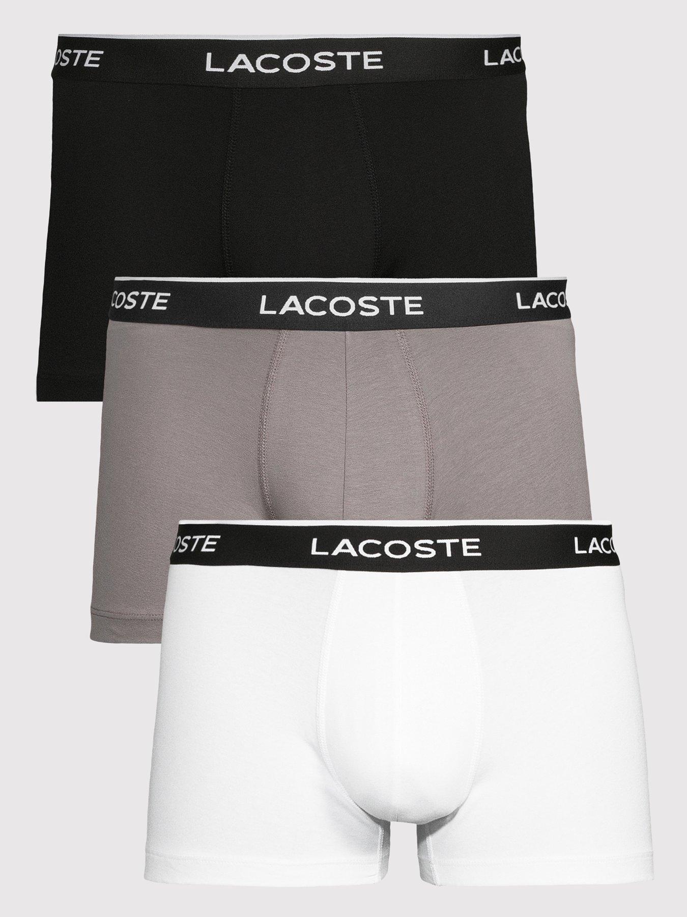 Lacoste 3 Pack Cotton Stretch Trunks - Multi