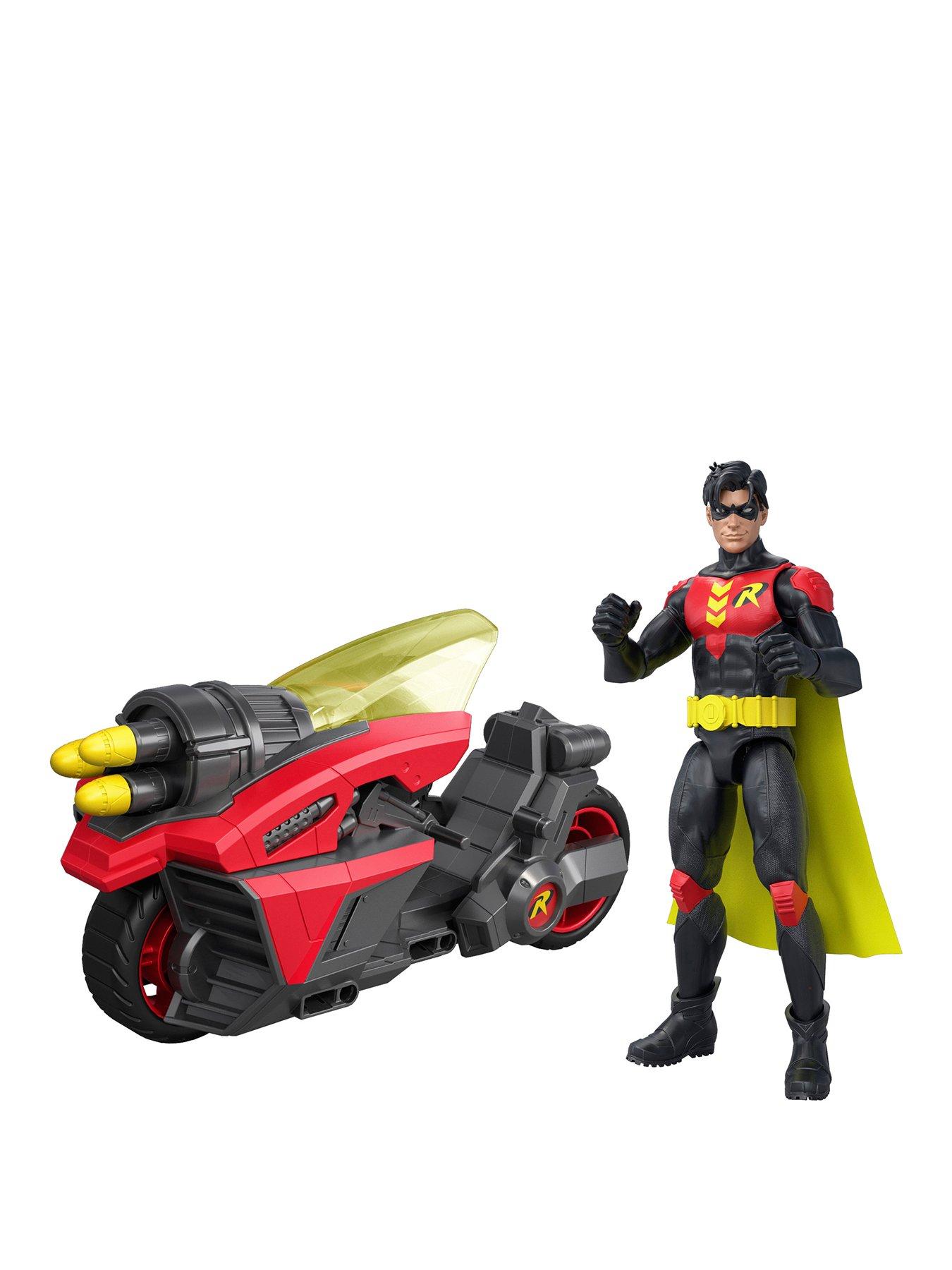 Image 1 of 6 of DC Comics <p>Robin Action Figure &amp; Batlink Robin Cycle Vehicle with Projectile Launcher</p>