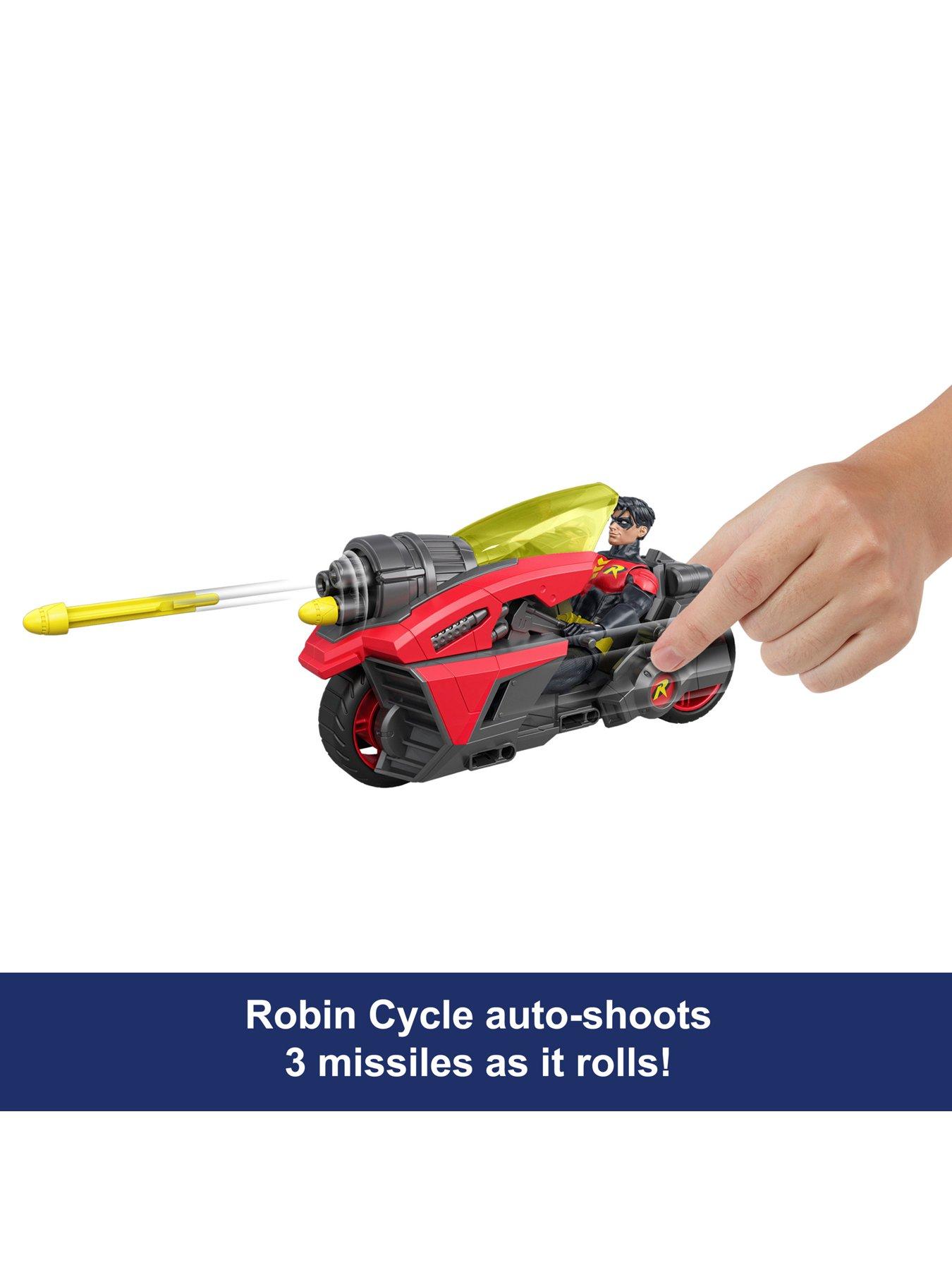 Image 2 of 6 of DC Comics <p>Robin Action Figure &amp; Batlink Robin Cycle Vehicle with Projectile Launcher</p>