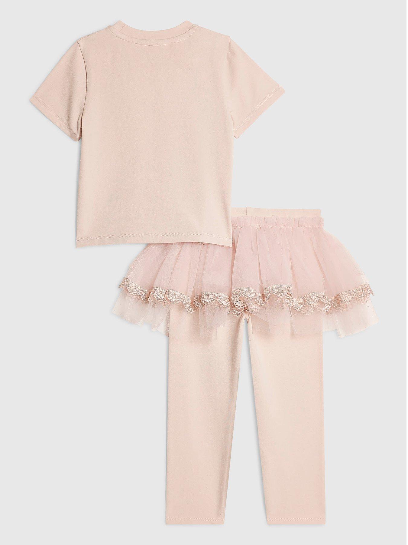 Image 2 of 5 of River Island Baby Girls Tulle Leggings Set - Pink