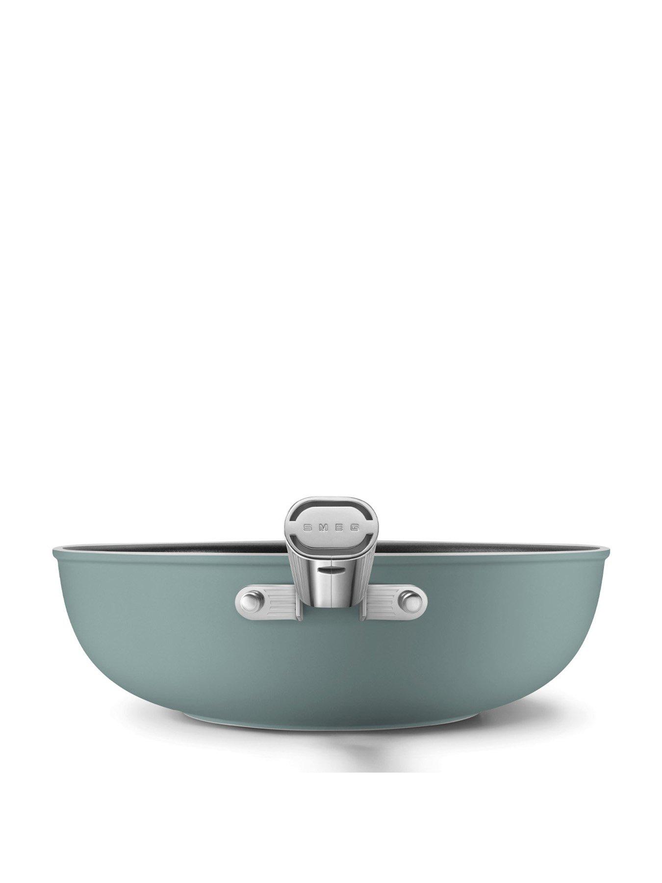 Image 3 of 6 of Smeg 30cm Retro Wok, Oven Safe Aluminium, Emerald Green