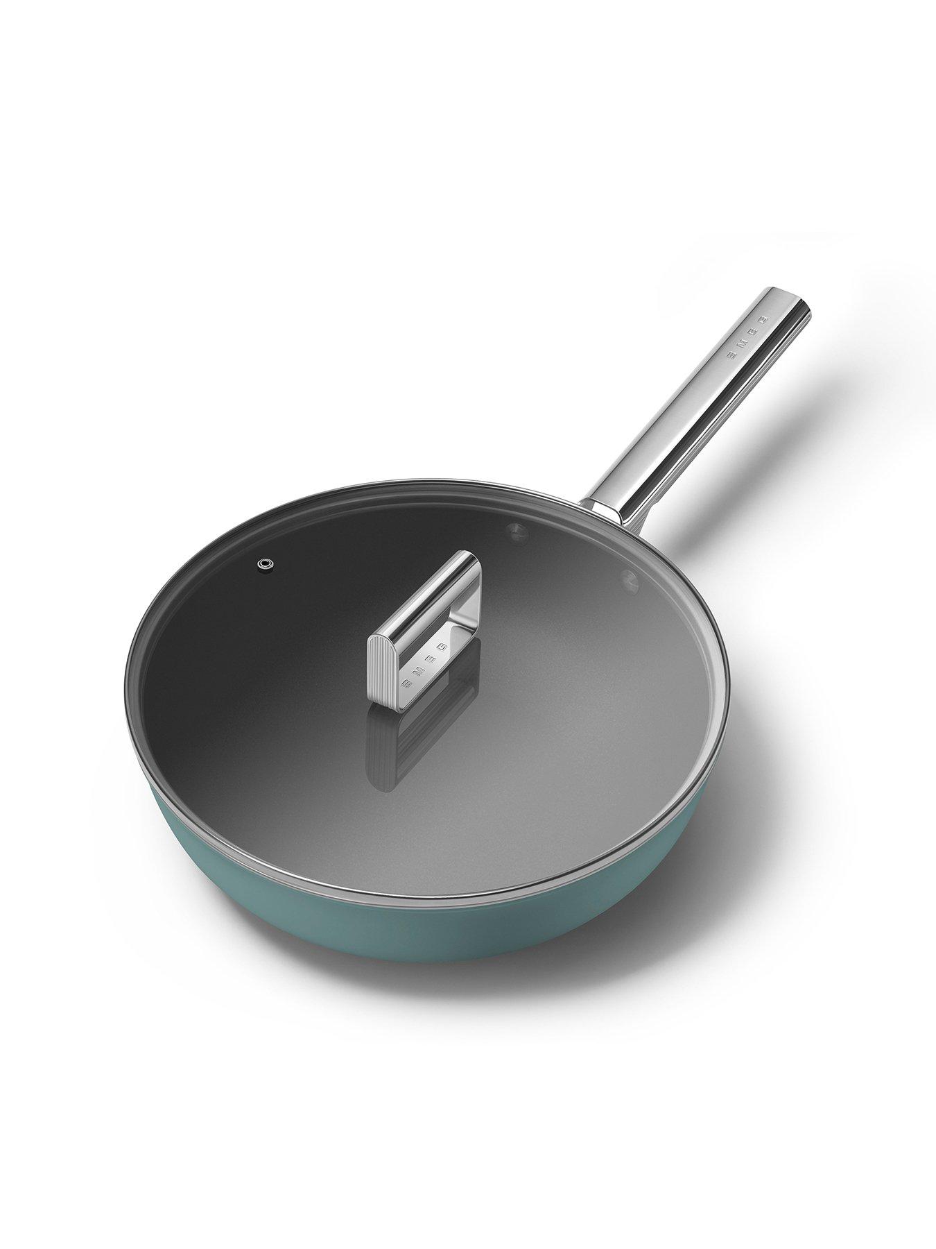 Image 6 of 6 of Smeg 30cm Retro Wok, Oven Safe Aluminium, Emerald Green