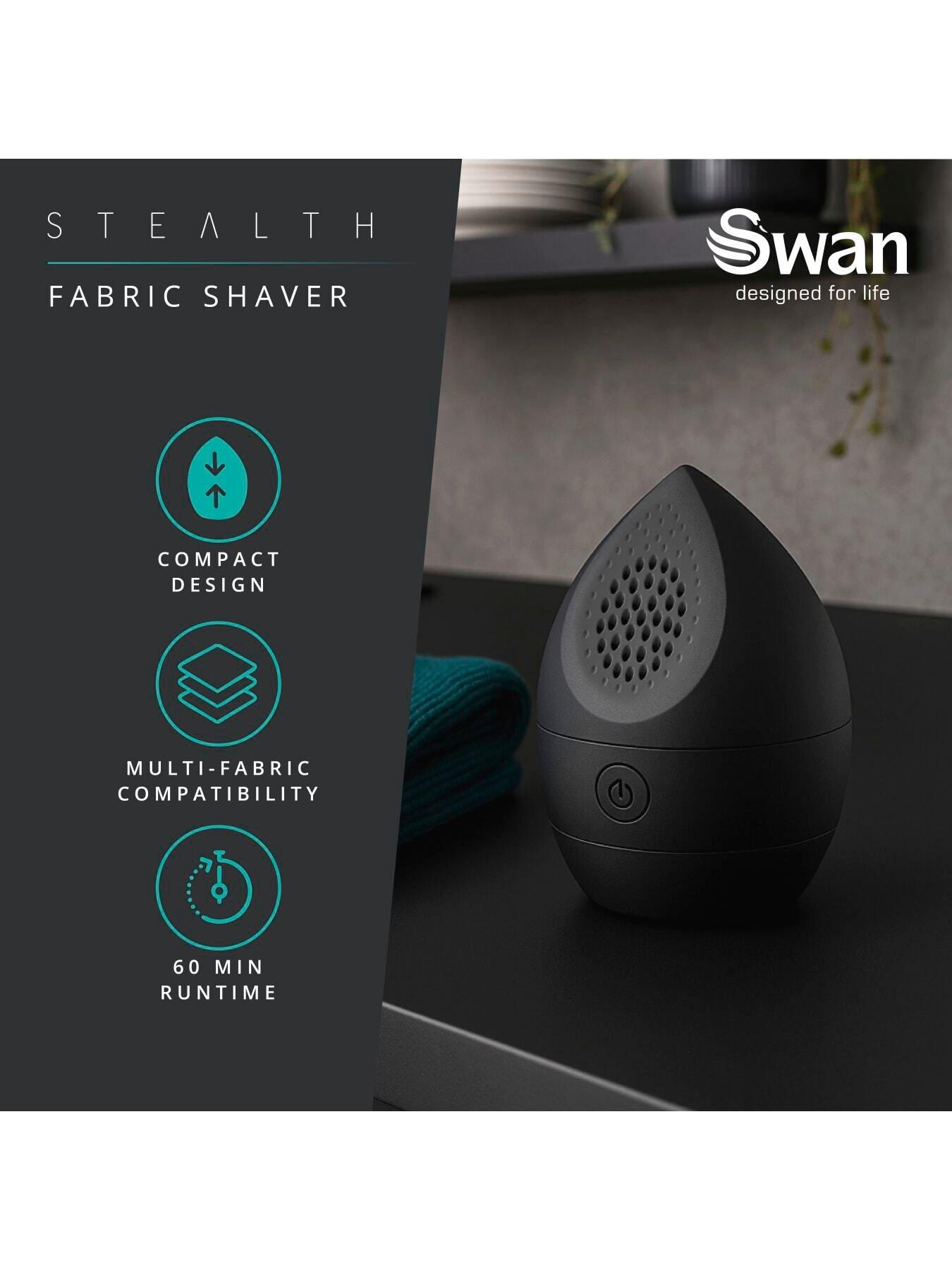Image 3 of 8 of Swan Stealth Rechargeable Fabric Shaver, Matt Black