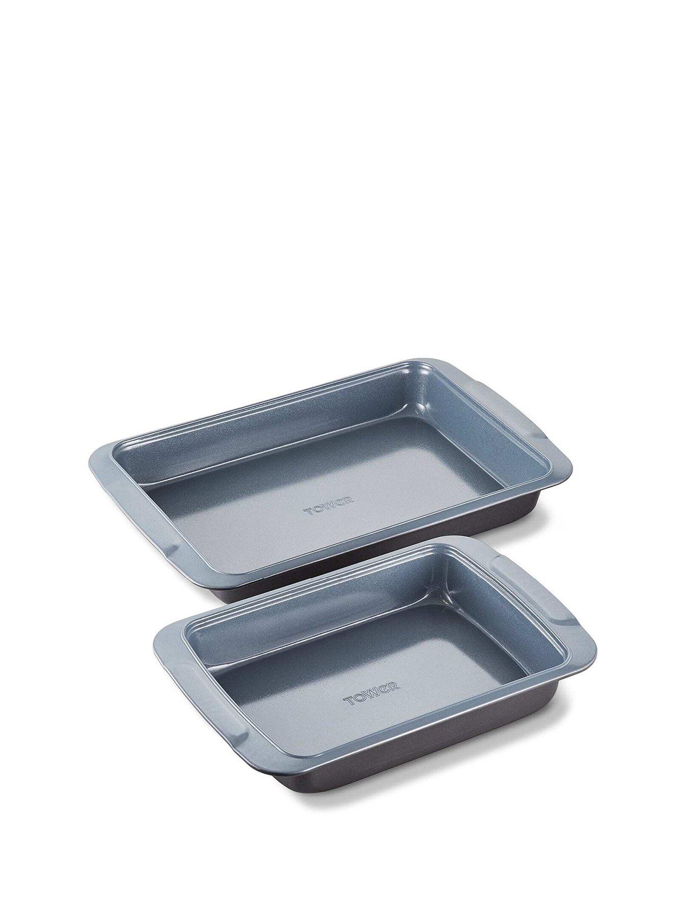 Image 2 of 7 of Tower Cerasure 2 Piece Roasting Tray Set, Non-Stick, Graphite
