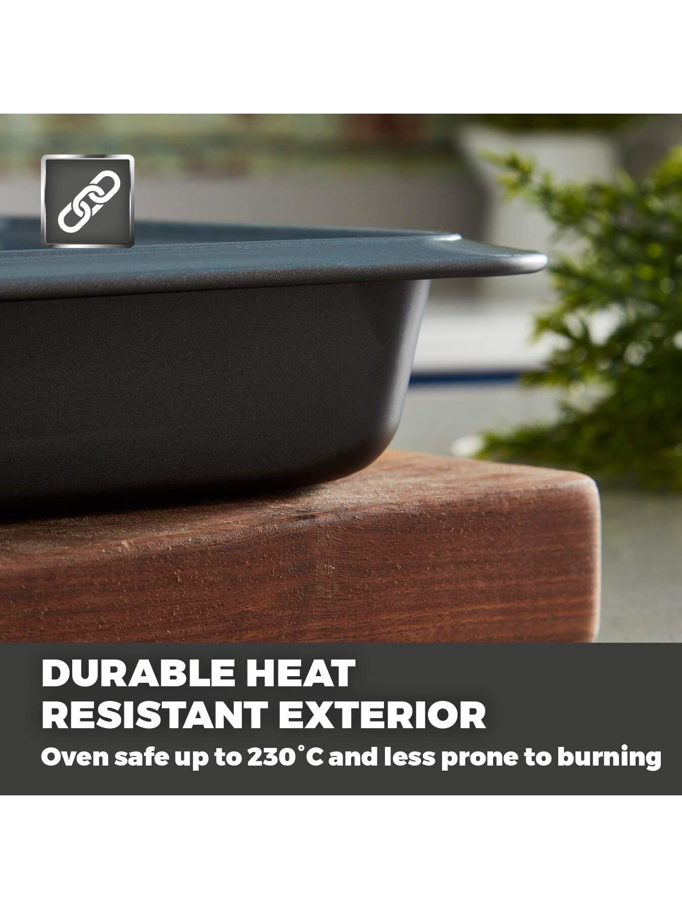Image 6 of 7 of Tower Cerasure 2 Piece Roasting Tray Set, Non-Stick, Graphite