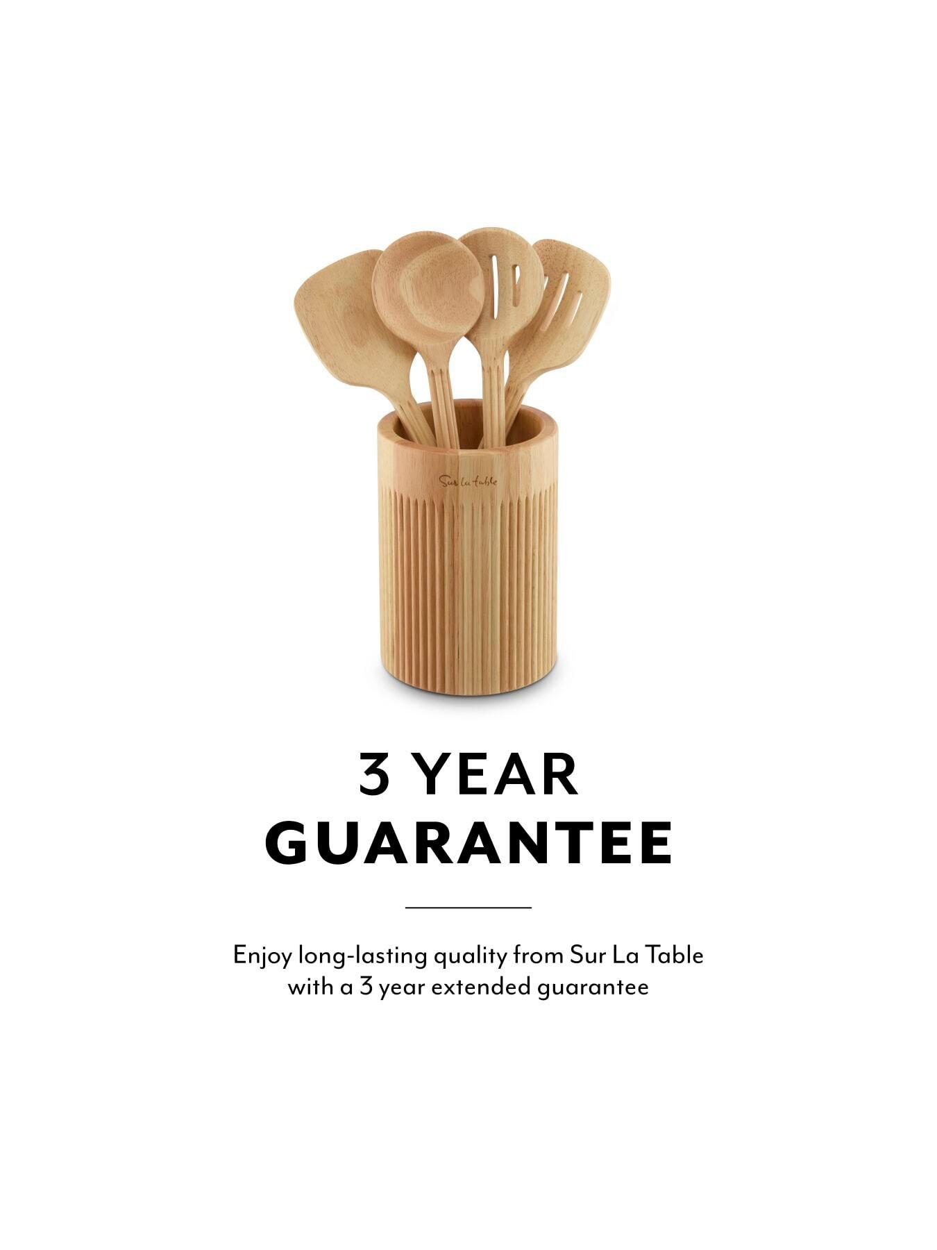 Image 7 of 7 of Sur La Table Set of 4 Utensils with Holder, Colour Me Happy, Natural Wood