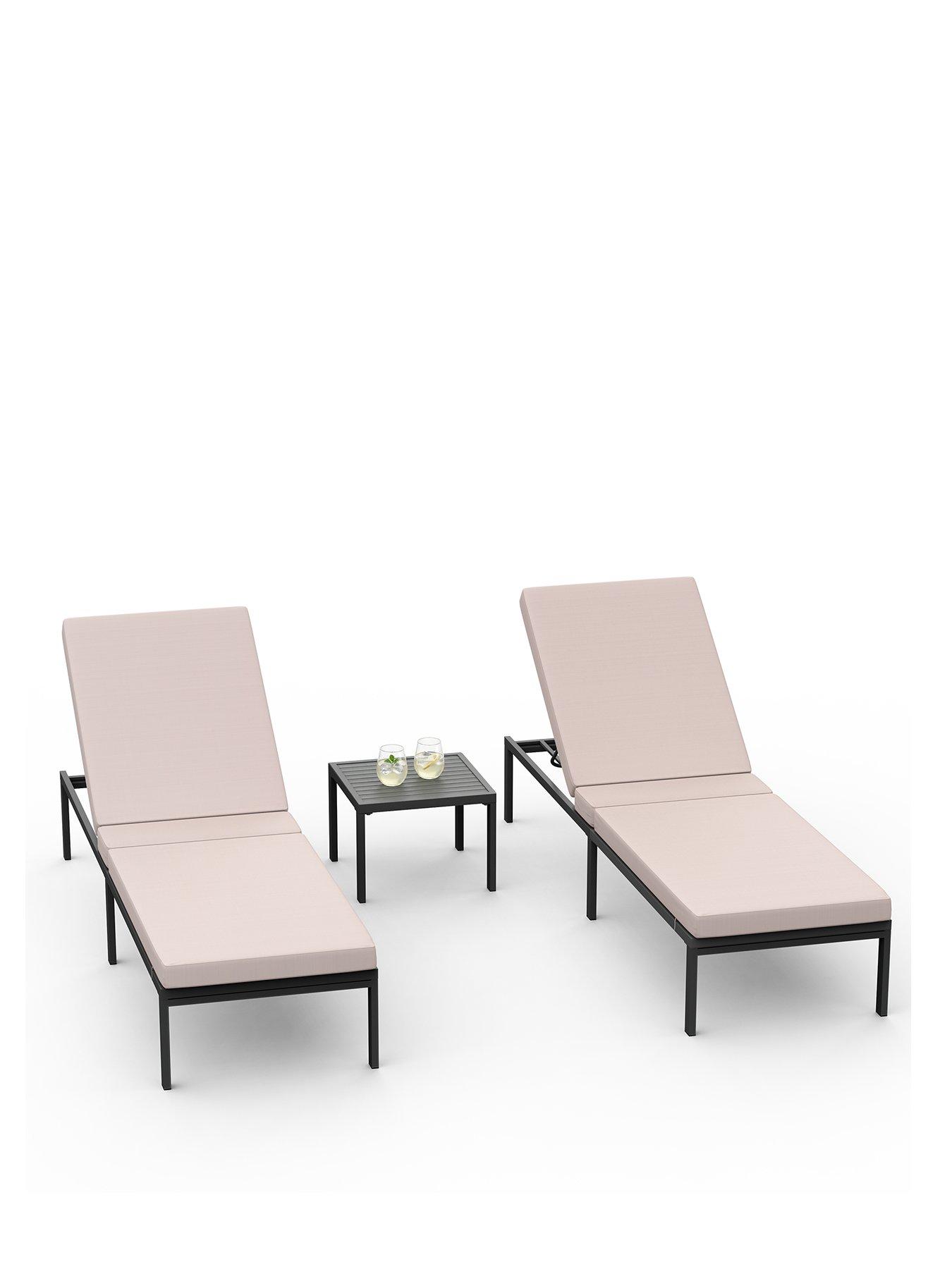 Image 2 of 7 of Vonhaus Aruba Loungers Set of 2