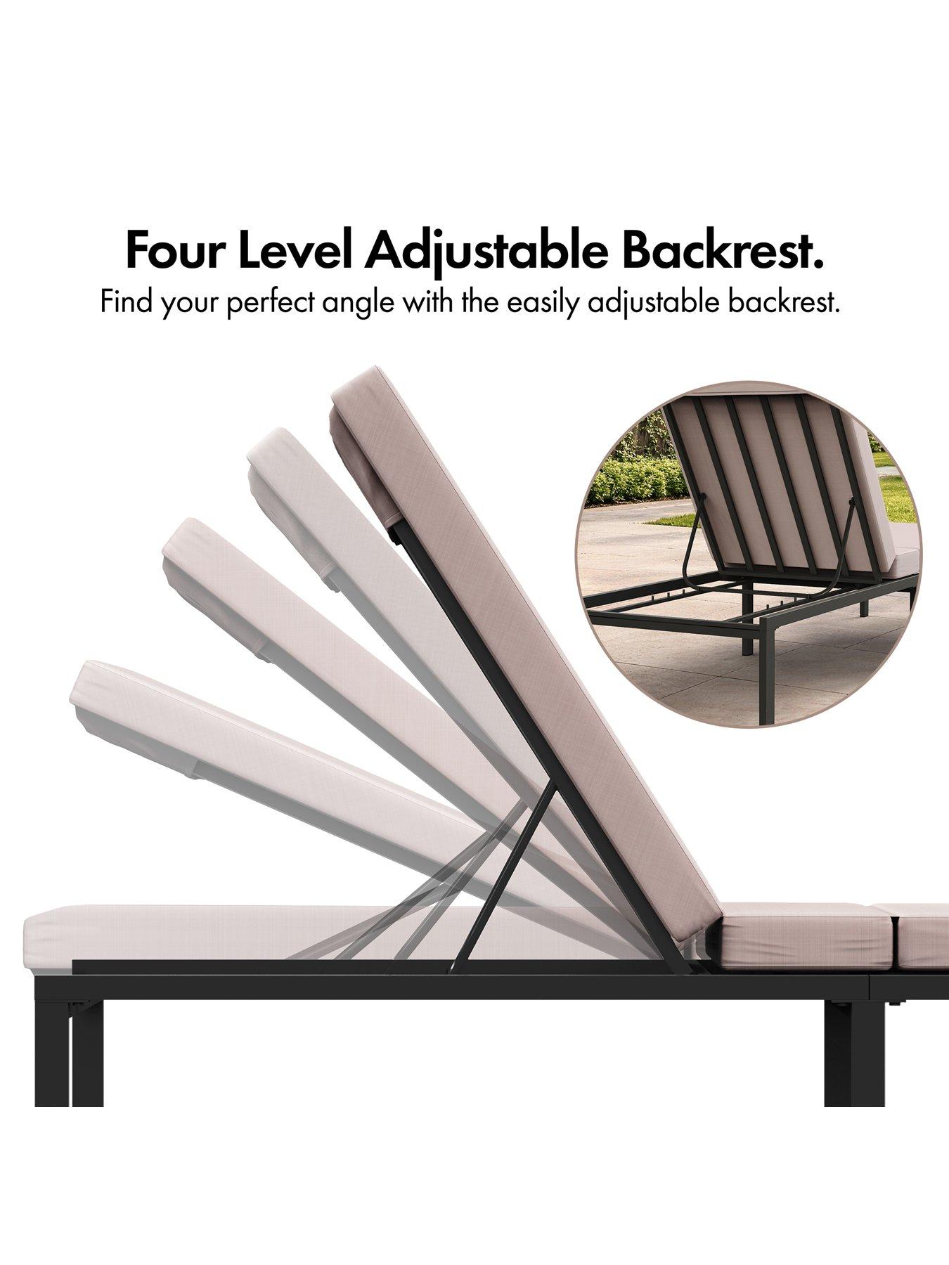Image 4 of 7 of Vonhaus Aruba Loungers Set of 2