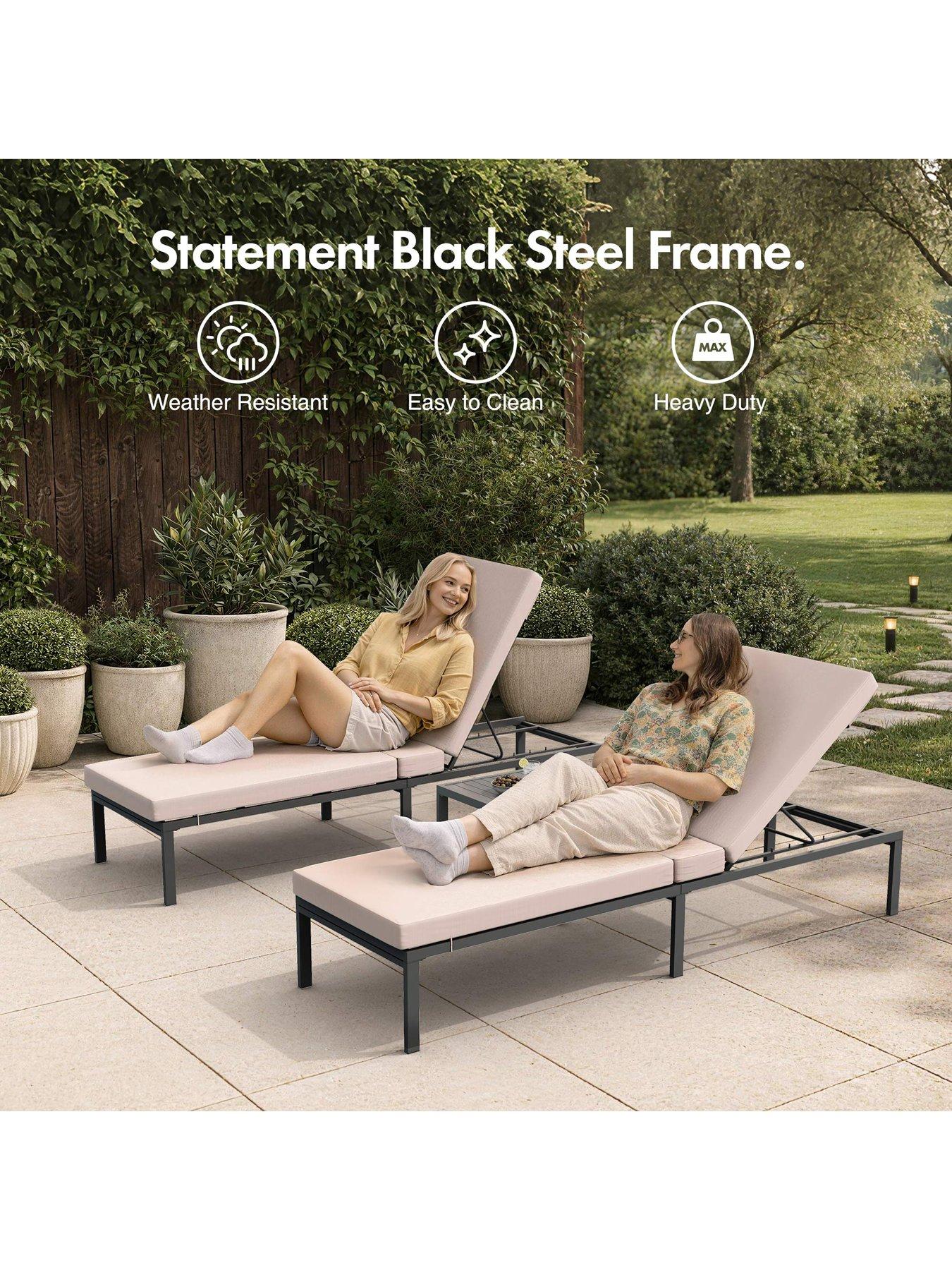 Image 5 of 7 of Vonhaus Aruba Loungers Set of 2