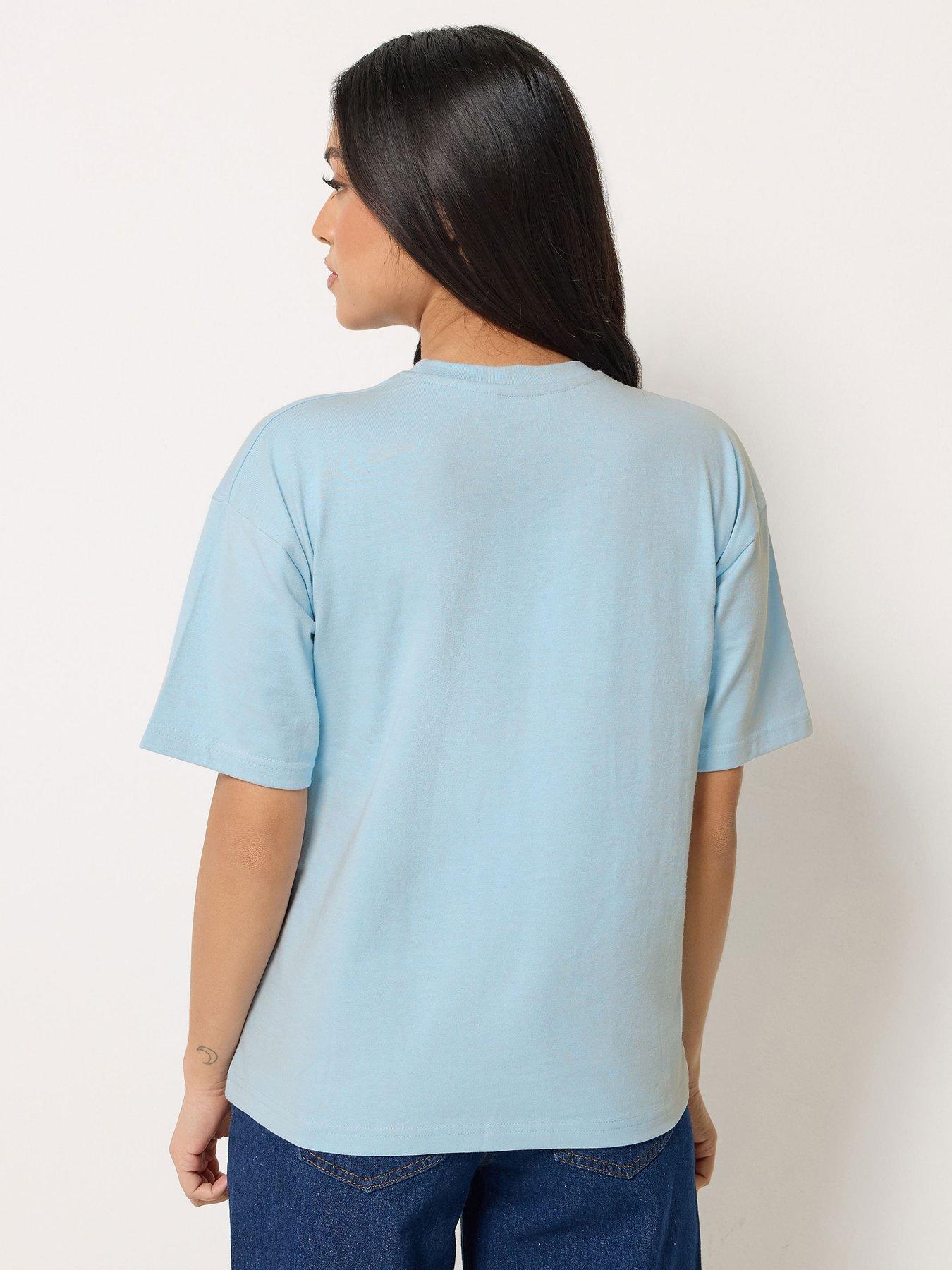 Image 2 of 4 of PixieGirl Petite Paisley Puff Short Sleeve T-Shirt - Blue