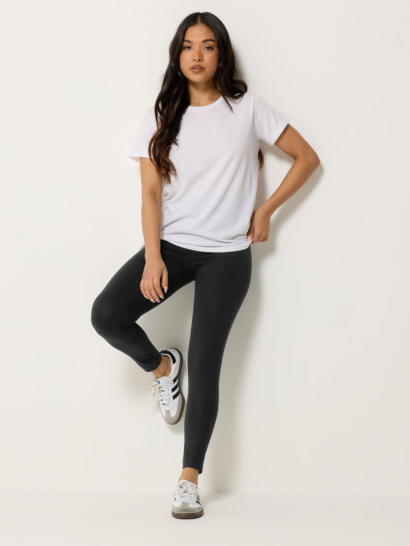 Image 3 of 4 of Yours Petite 2 Pack Leggings - Red