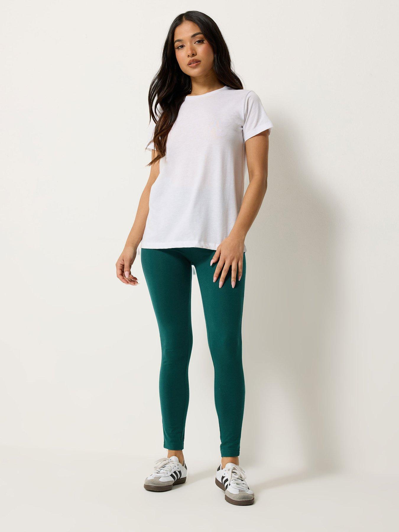 Image 1 of 4 of PixieGirl Petite 2 Pack Leggings - Green