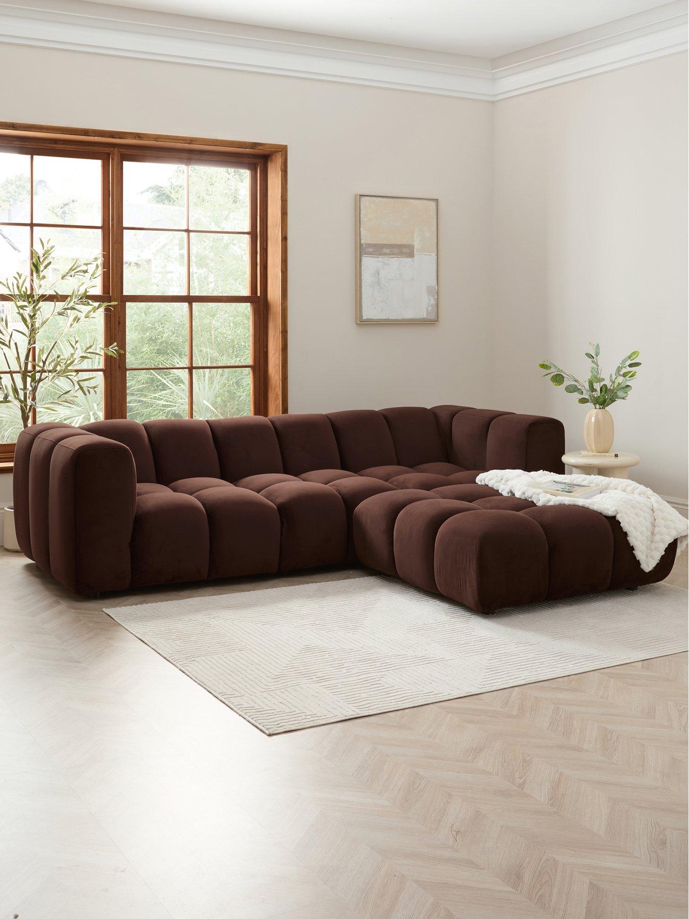 Michelle Keegan Home Odyssey Large Modular Sofa + Footstool (Buy  &  SAVE!)