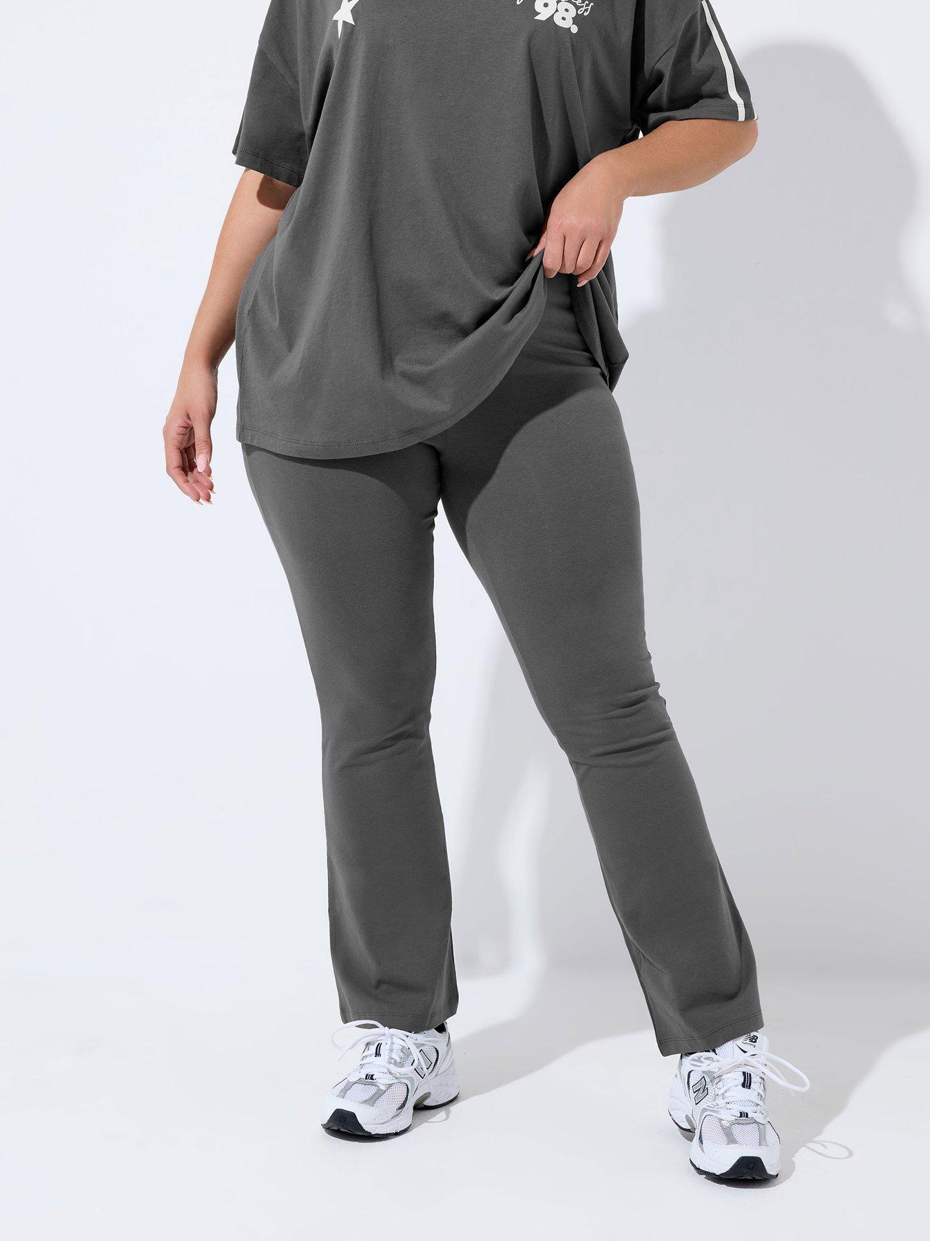 Yours Curve Active Flared Legging - Grey