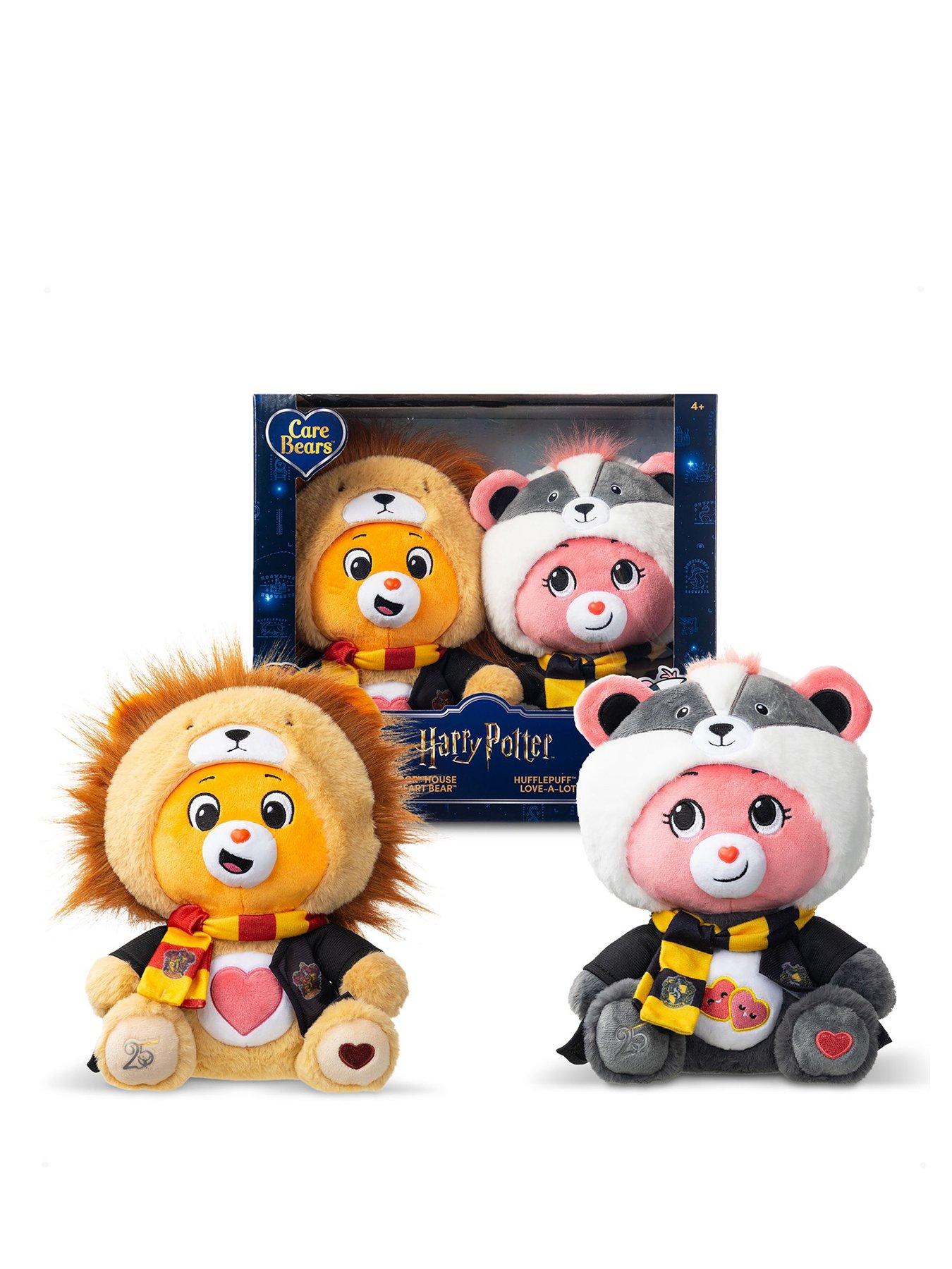 Image 1 of 8 of Care Bears Care Bears 30cm Plush - Care Bears x Harry Potter 2pk Boxed Set (Tenderheart Bear x Gryffindor and Love-A-Lot Bear x Hufflepuff)