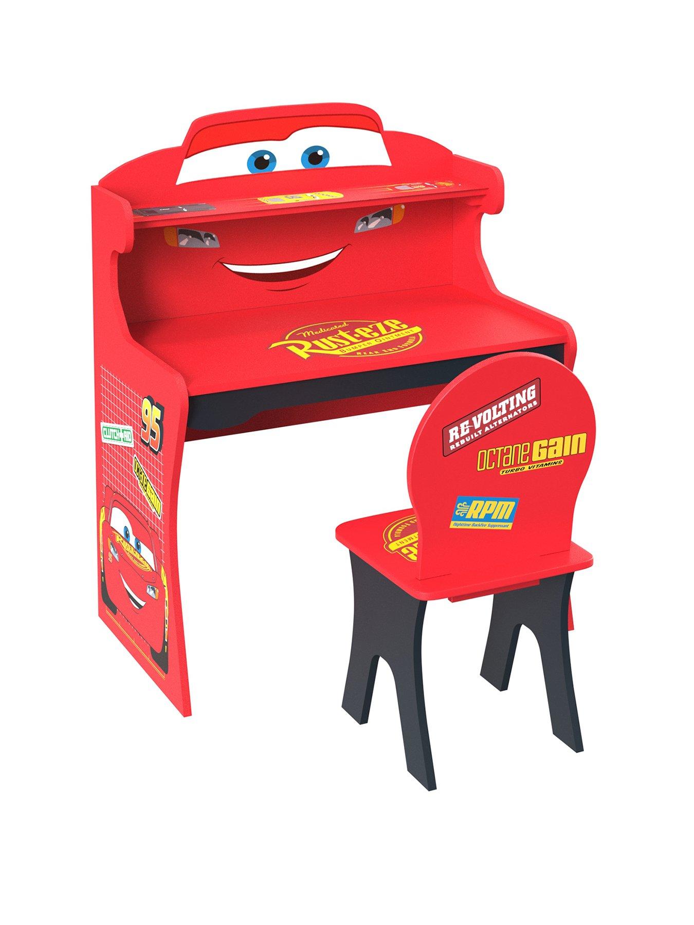 Image 2 of 6 of Disney Cars Disney Cars Lightning McQueen Study Desk and Chair Set