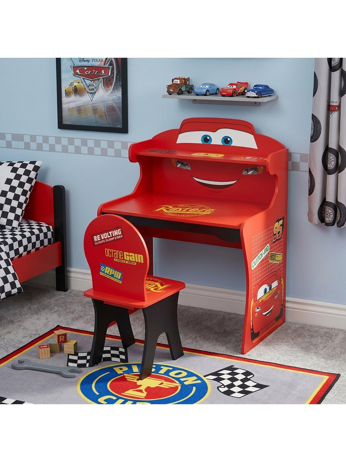 Image 3 of 6 of Disney Cars Disney Cars Lightning McQueen Study Desk and Chair Set