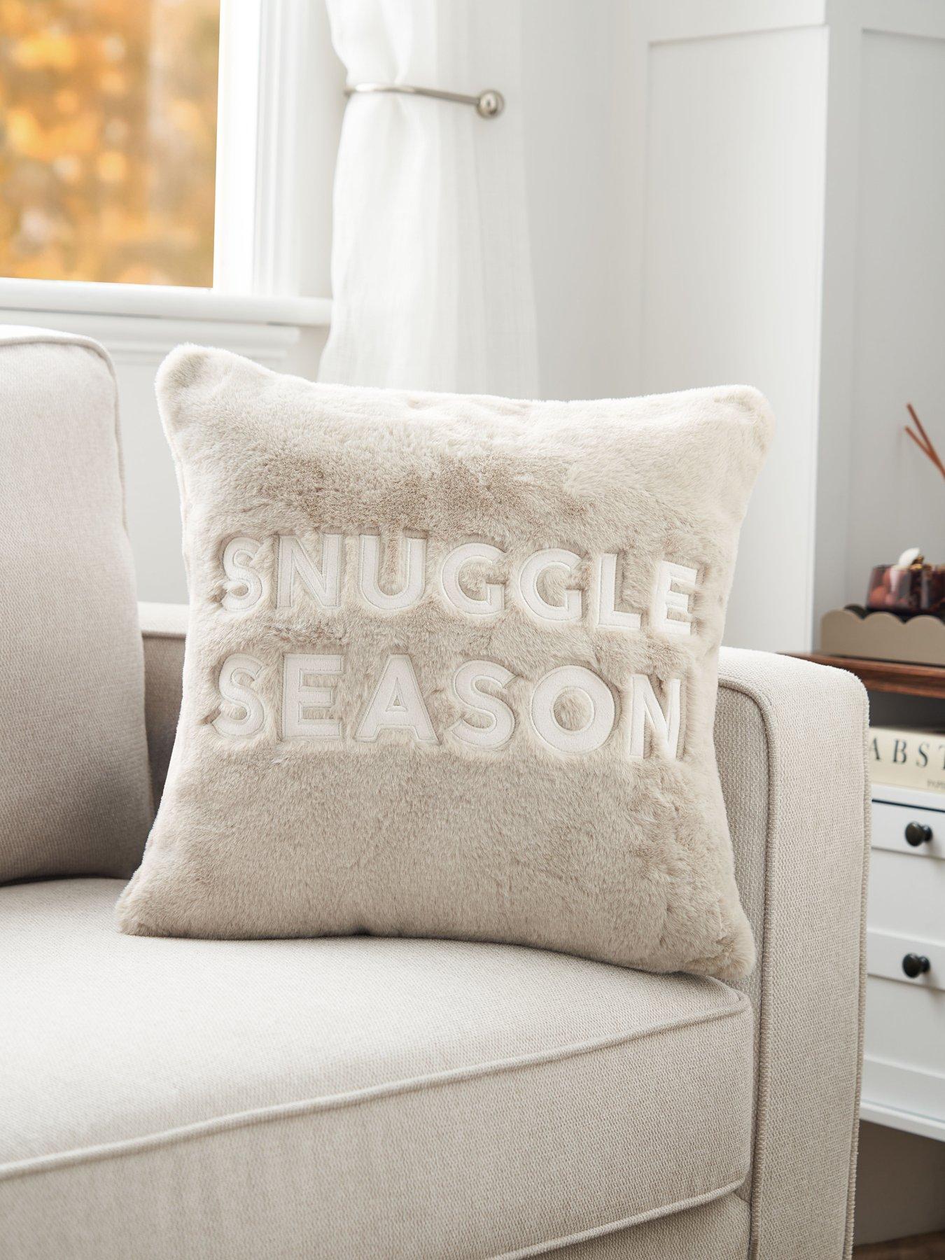 The Very Collection Snuggle Season Faux Fur Cushion - Natural