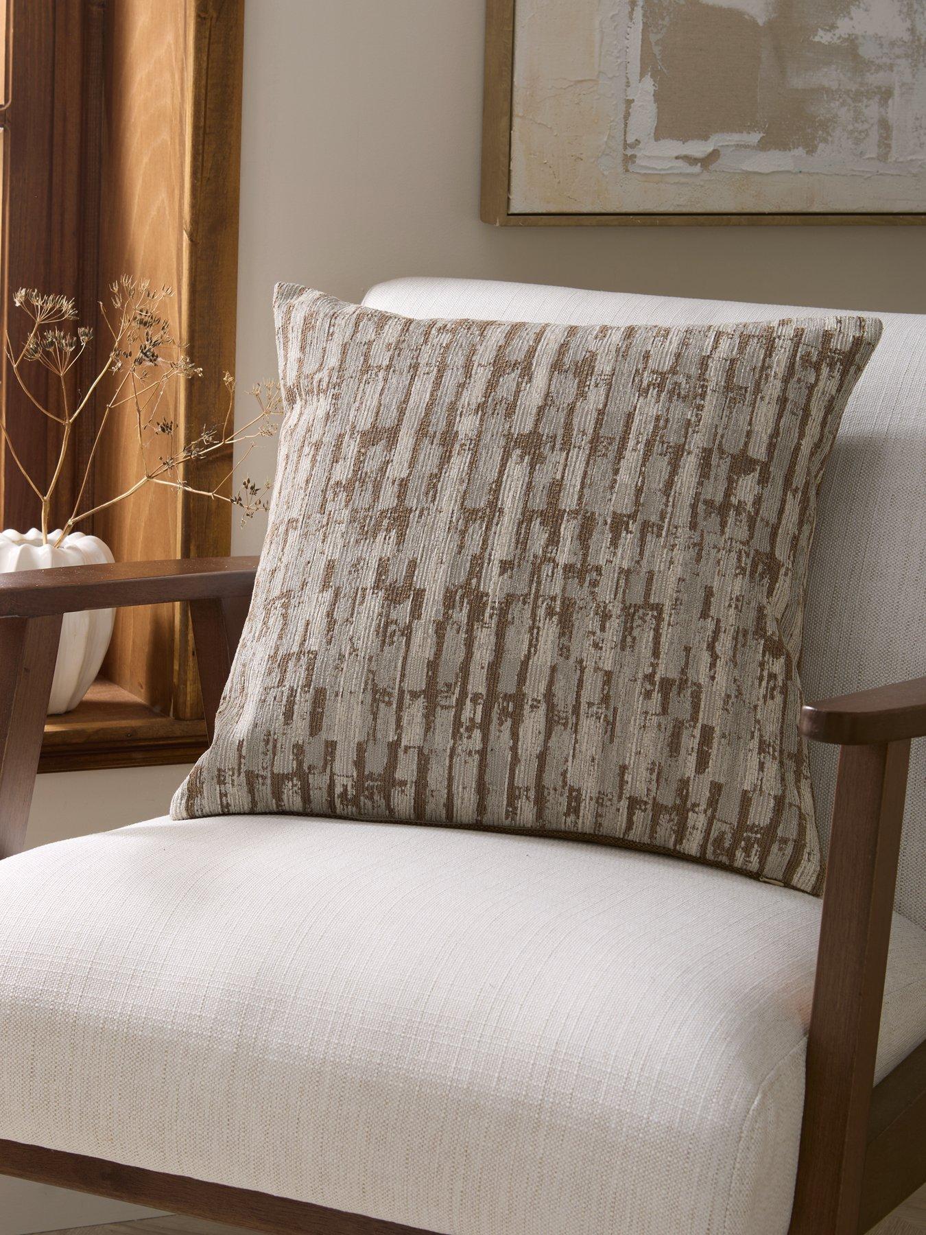 Michelle Keegan Home Abstract Jacquard Cushion 45x45cm - Brown