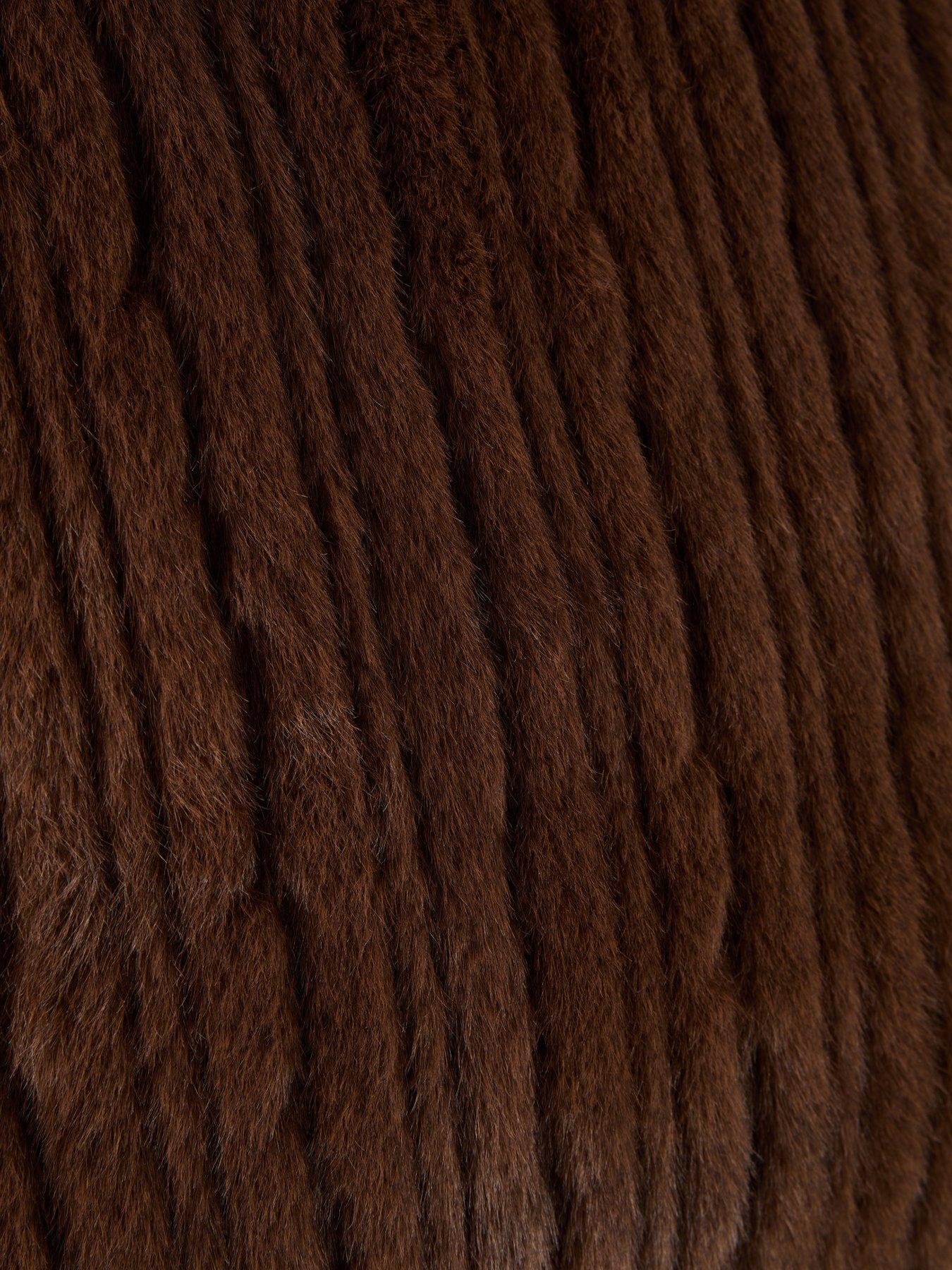Image 5 of 7 of Michelle Keegan Home Faux Fur Cut Stripe Cushion 50x50cm