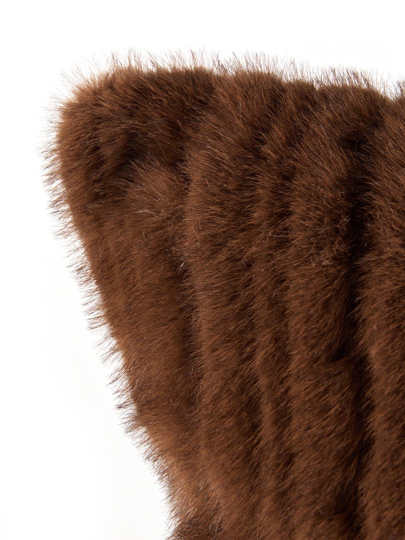 Image 6 of 7 of Michelle Keegan Home Faux Fur Cut Stripe Cushion 50x50cm