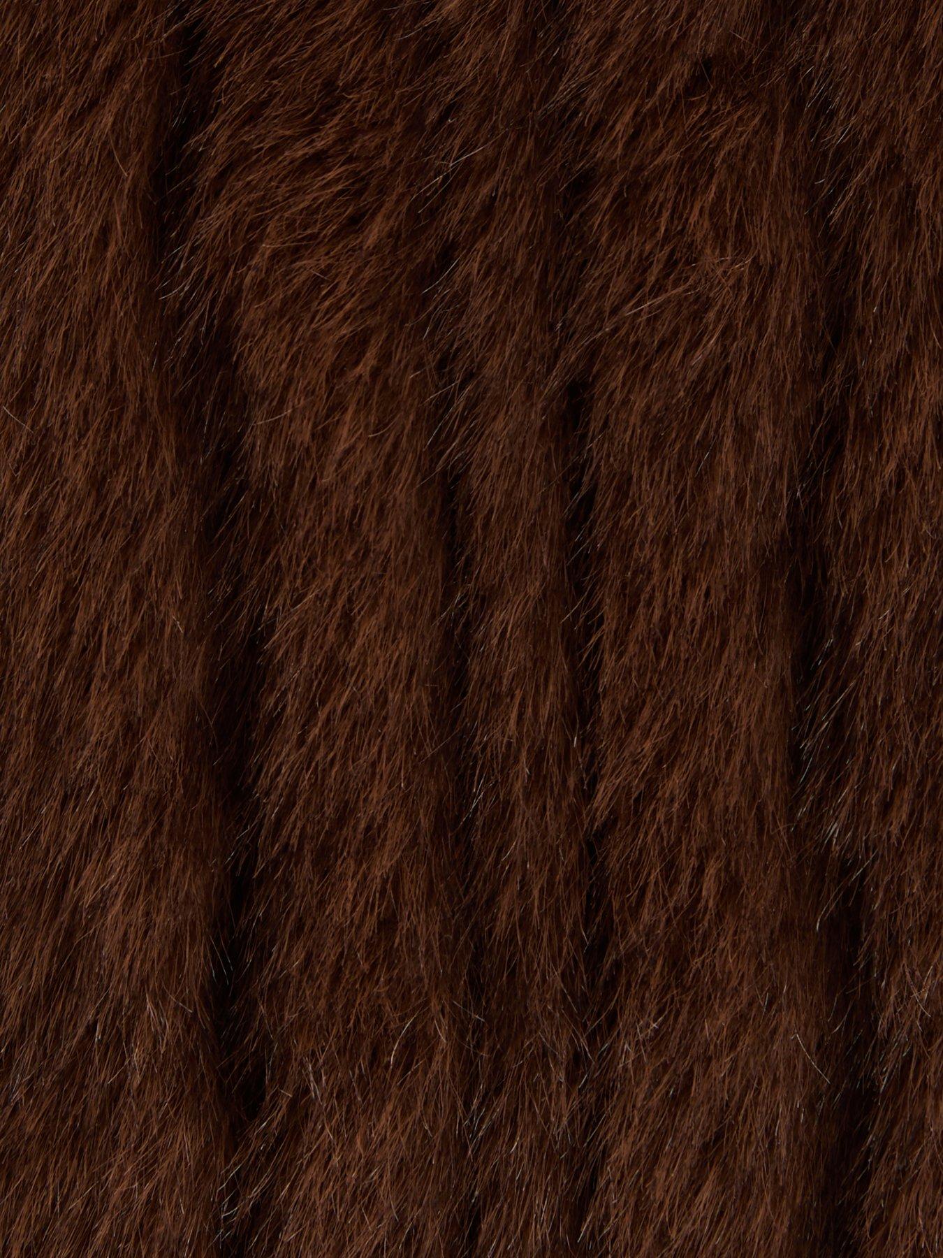 Image 7 of 7 of Michelle Keegan Home Faux Fur Cut Stripe Cushion 50x50cm
