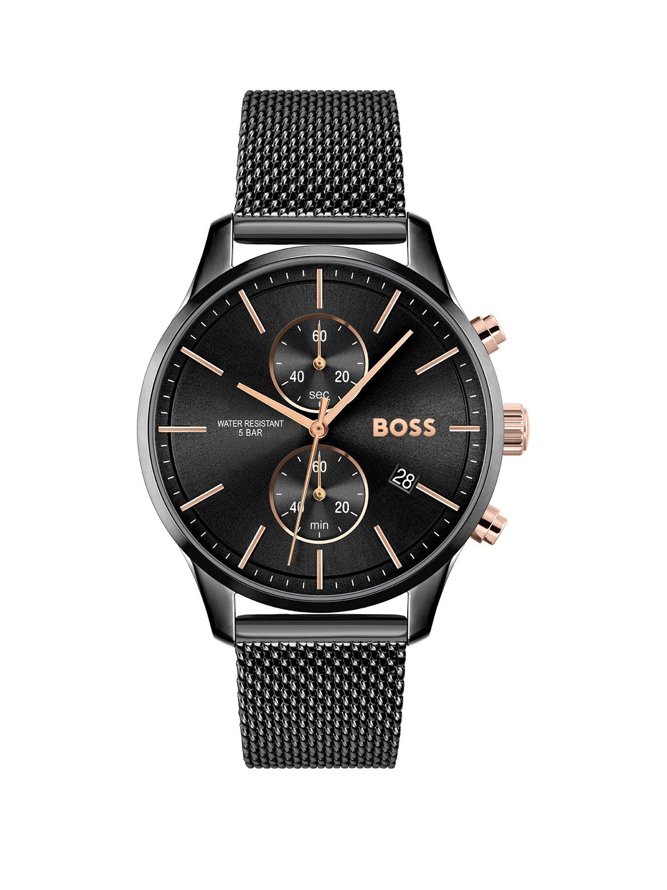 BOSS Gents BOSS Associate Stainless Steel Mesh Bracelet Watch