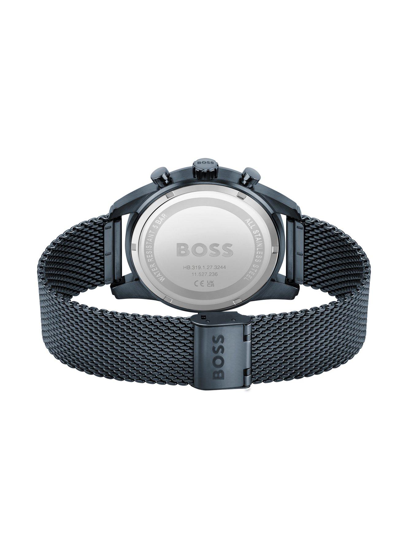 Image 2 of 5 of BOSS Blue Stainless Steel Mesh Bracelet Skymaster Watch