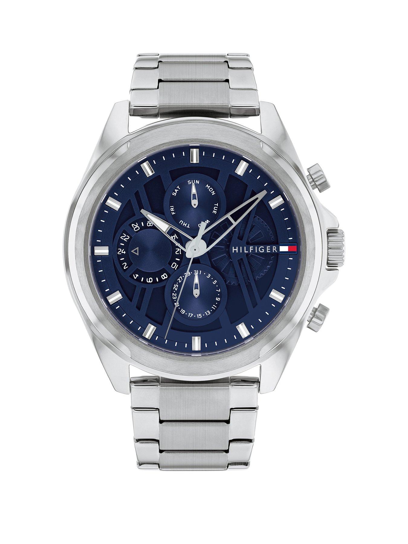 Tommy Hilfiger Men's Blue Dial Stainless Steel Bracelet Watch