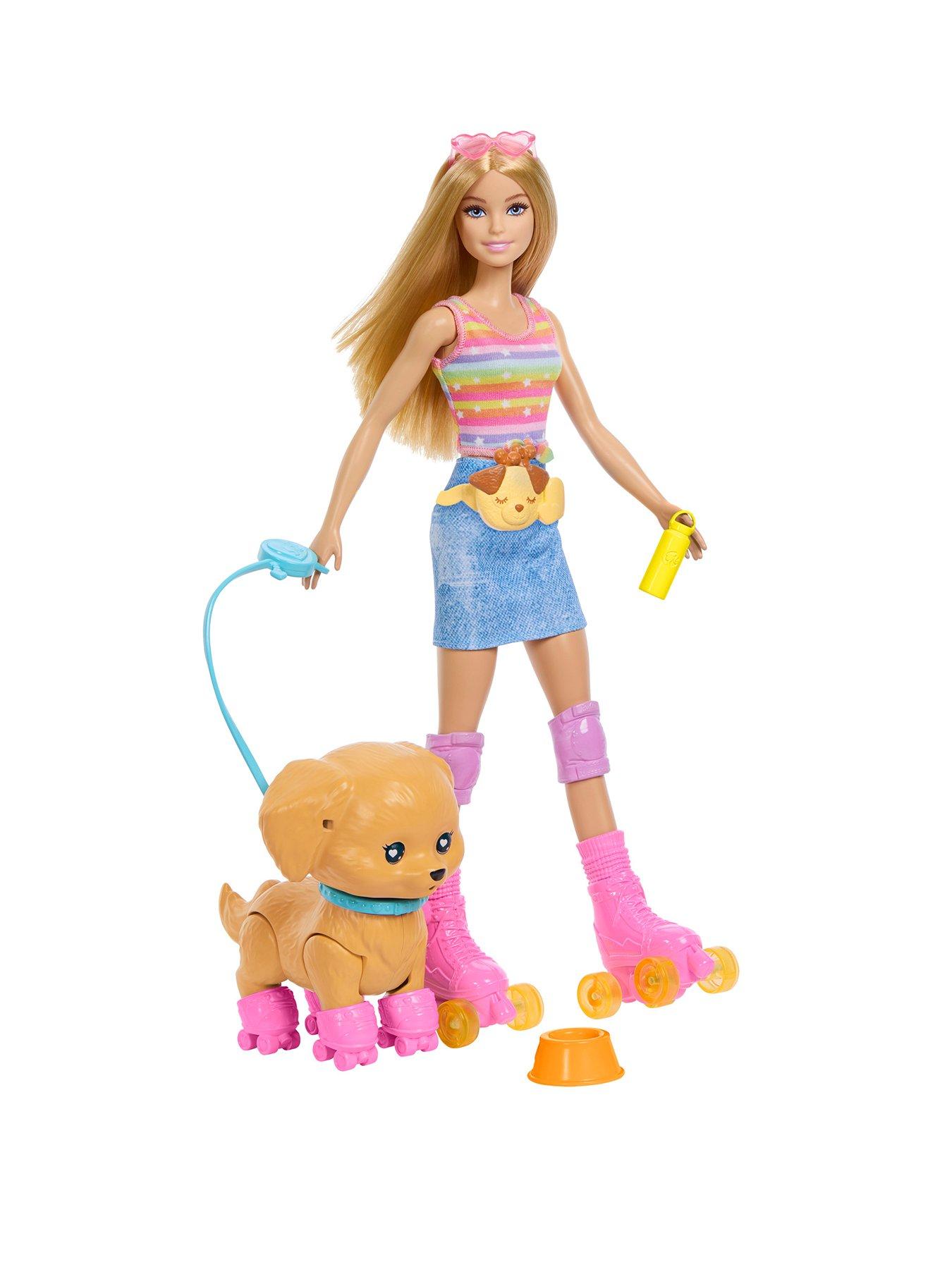 Image 1 of 8 of Barbie <p>Skate and Run Pup Doll with Skating Puppy, Roller Skates and Pet Accessories</p>