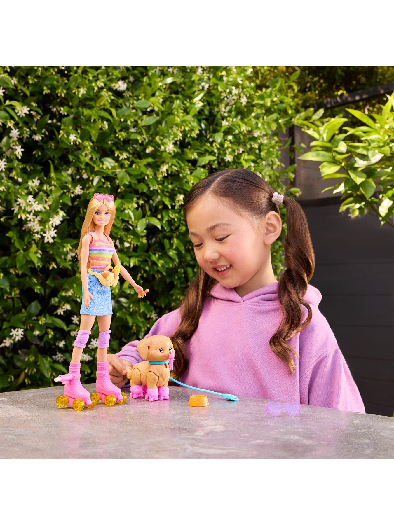 Image 2 of 8 of Barbie <p>Skate and Run Pup Doll with Skating Puppy, Roller Skates and Pet Accessories</p>