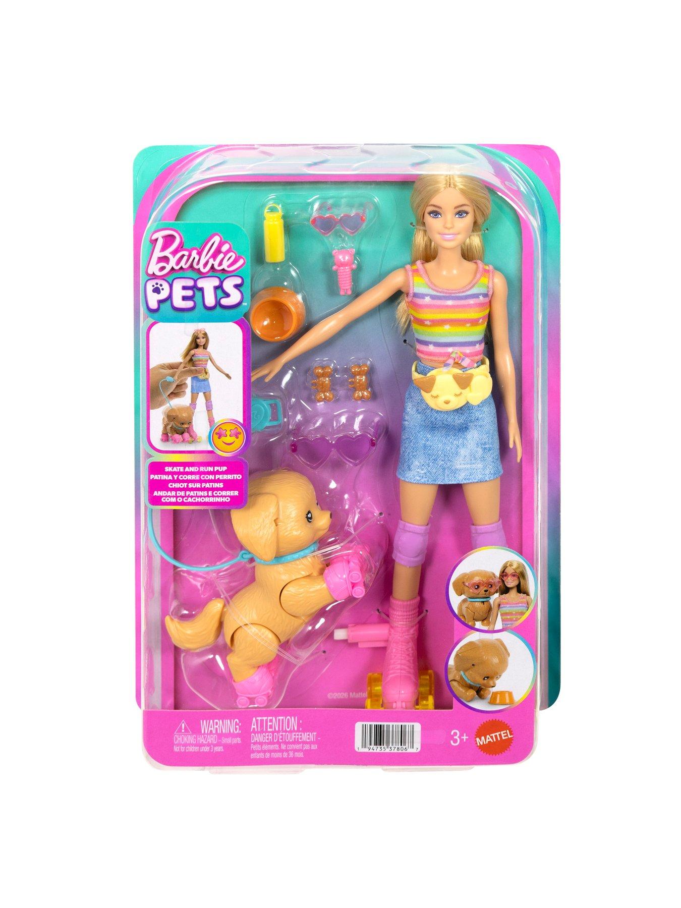Image 7 of 8 of Barbie <p>Skate and Run Pup Doll with Skating Puppy, Roller Skates and Pet Accessories</p>