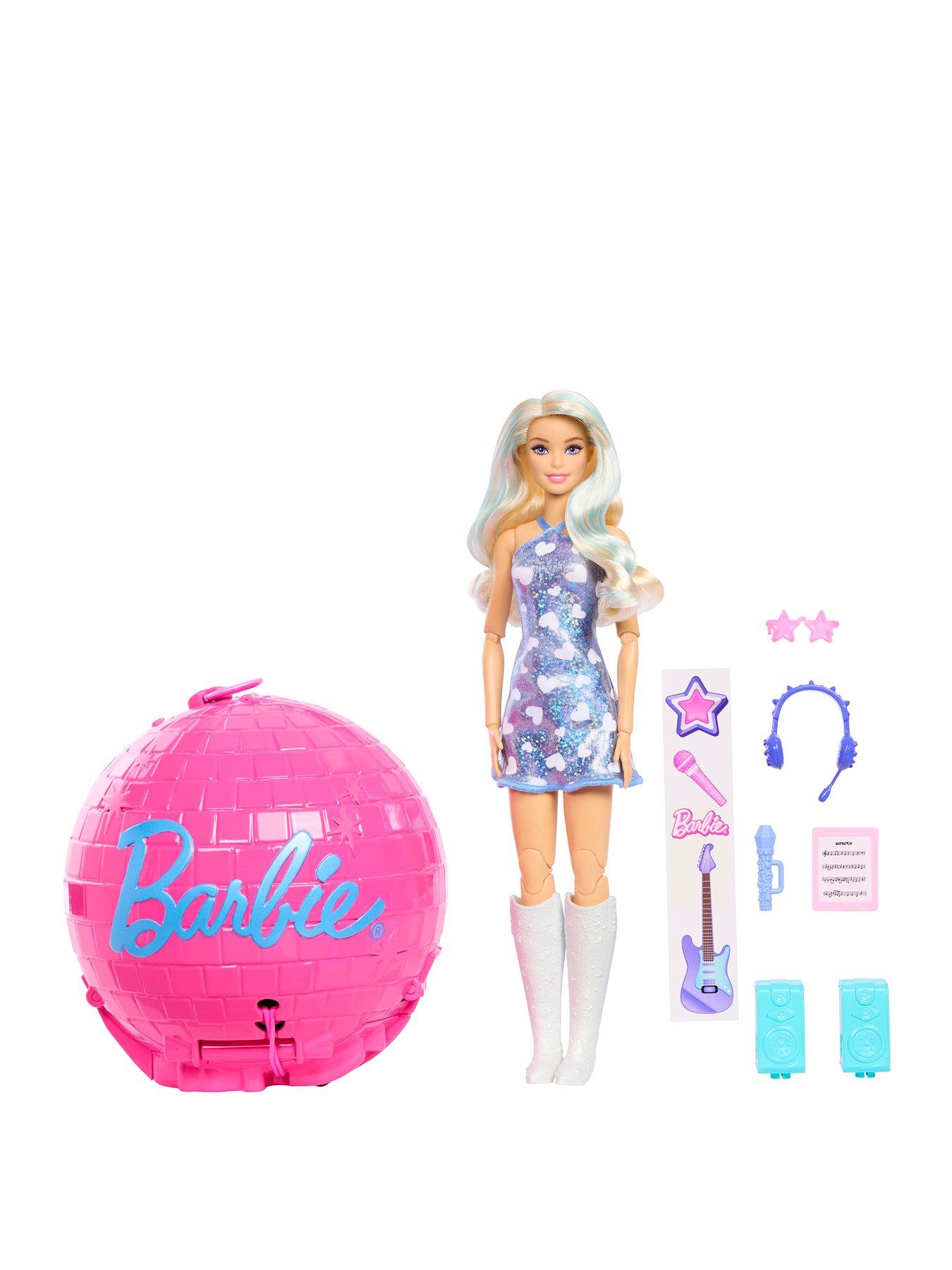 Image 1 of 8 of Barbie <p>Team Barbie&trade; Roll &amp; Reveal Pop Star Doll with 8 Music-Themed Surprises</p>